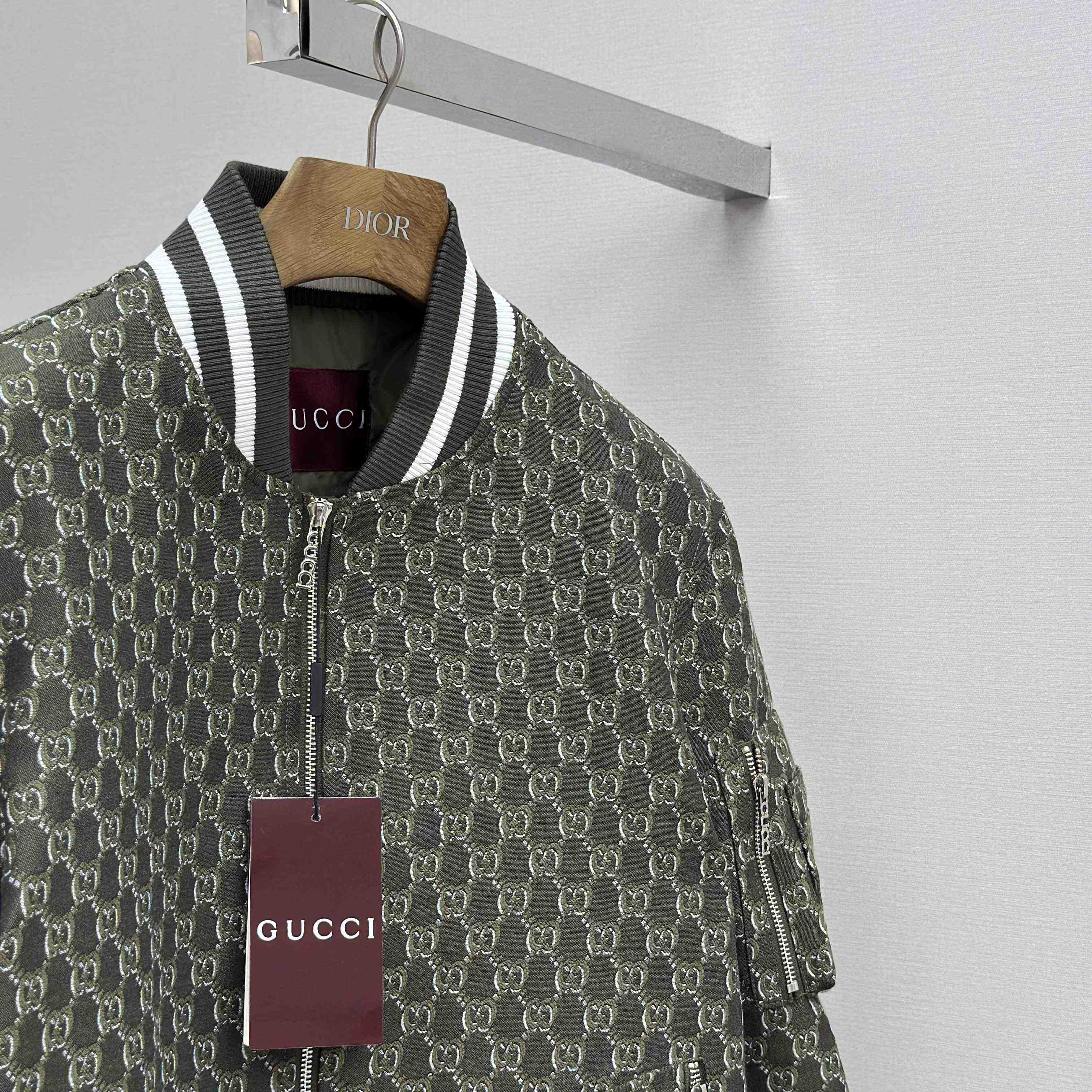 Gucci Logo-Jacquard Padded Cotton-Twill Bomber Jacket - DopestKickz