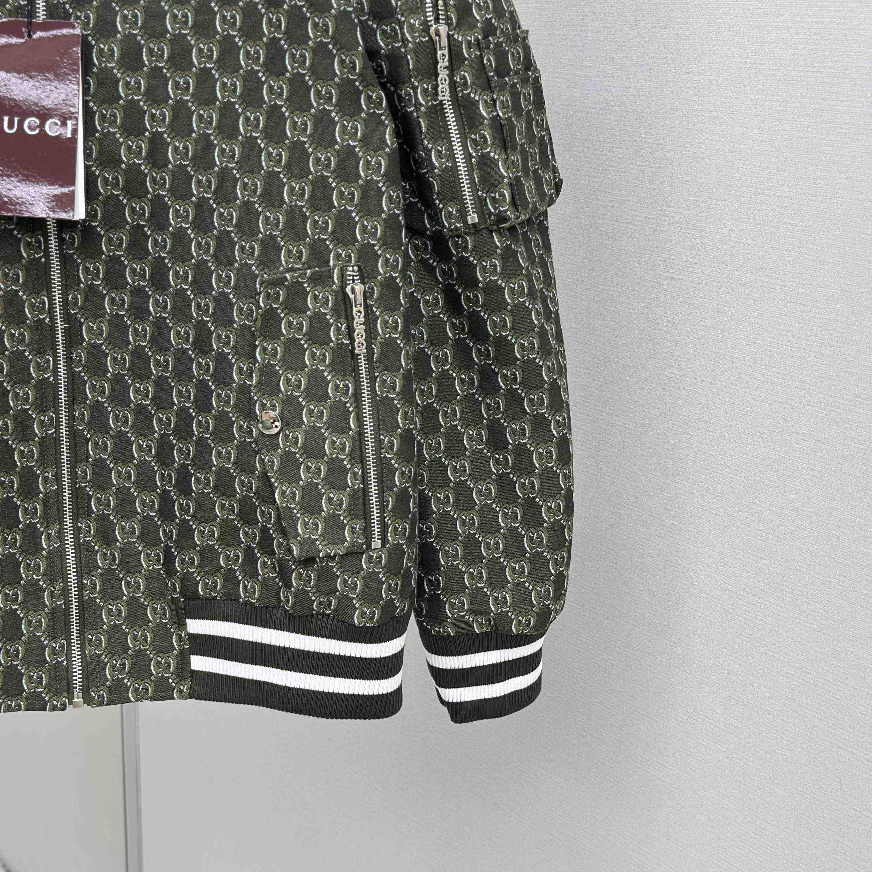 Gucci Logo-Jacquard Padded Cotton-Twill Bomber Jacket - DopestKickz