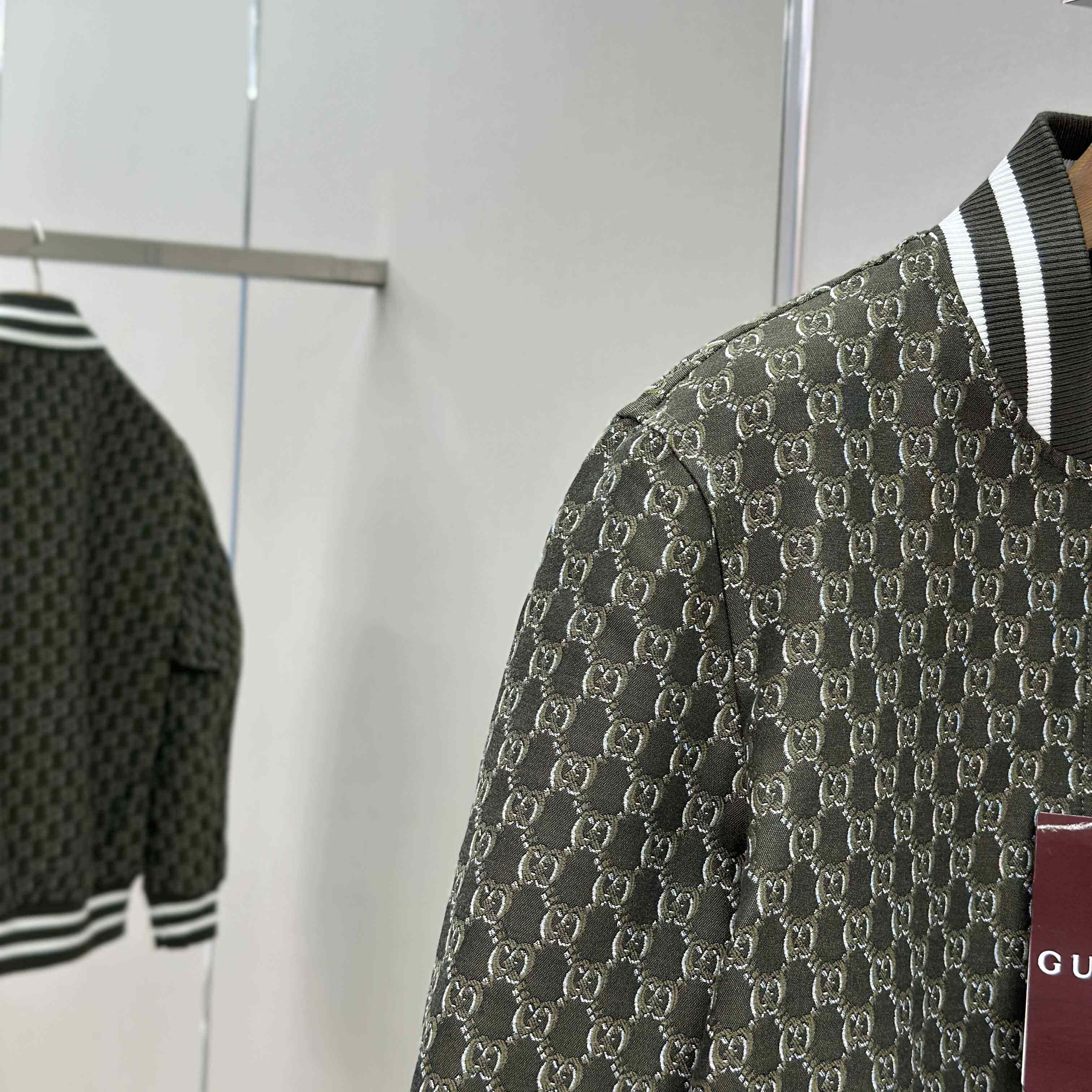 Gucci Logo-Jacquard Padded Cotton-Twill Bomber Jacket - DopestKickz