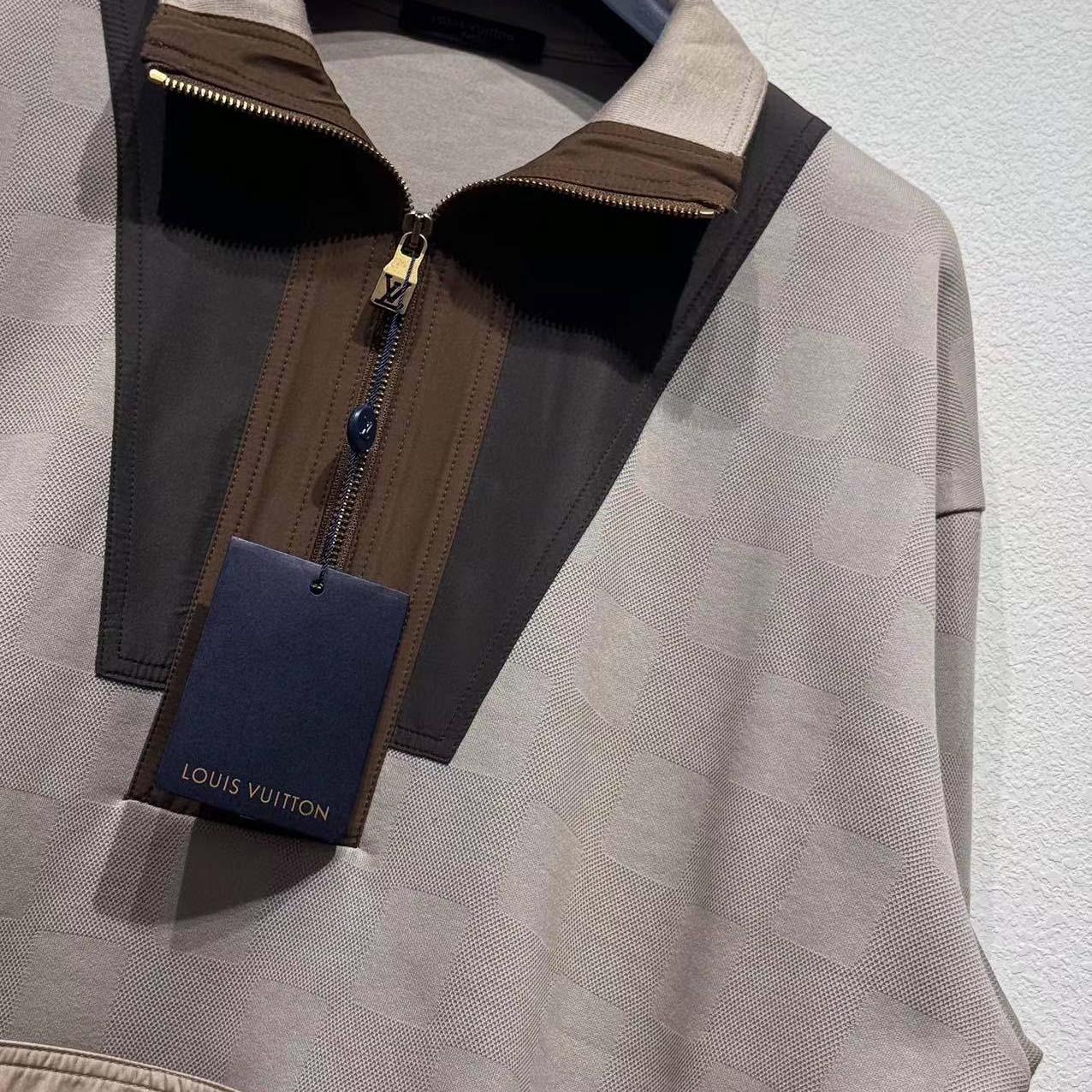 Louis Vuitton Damier Hybrid Half-Zip Workwear Pullover   1AIMK2 - DopestKickz