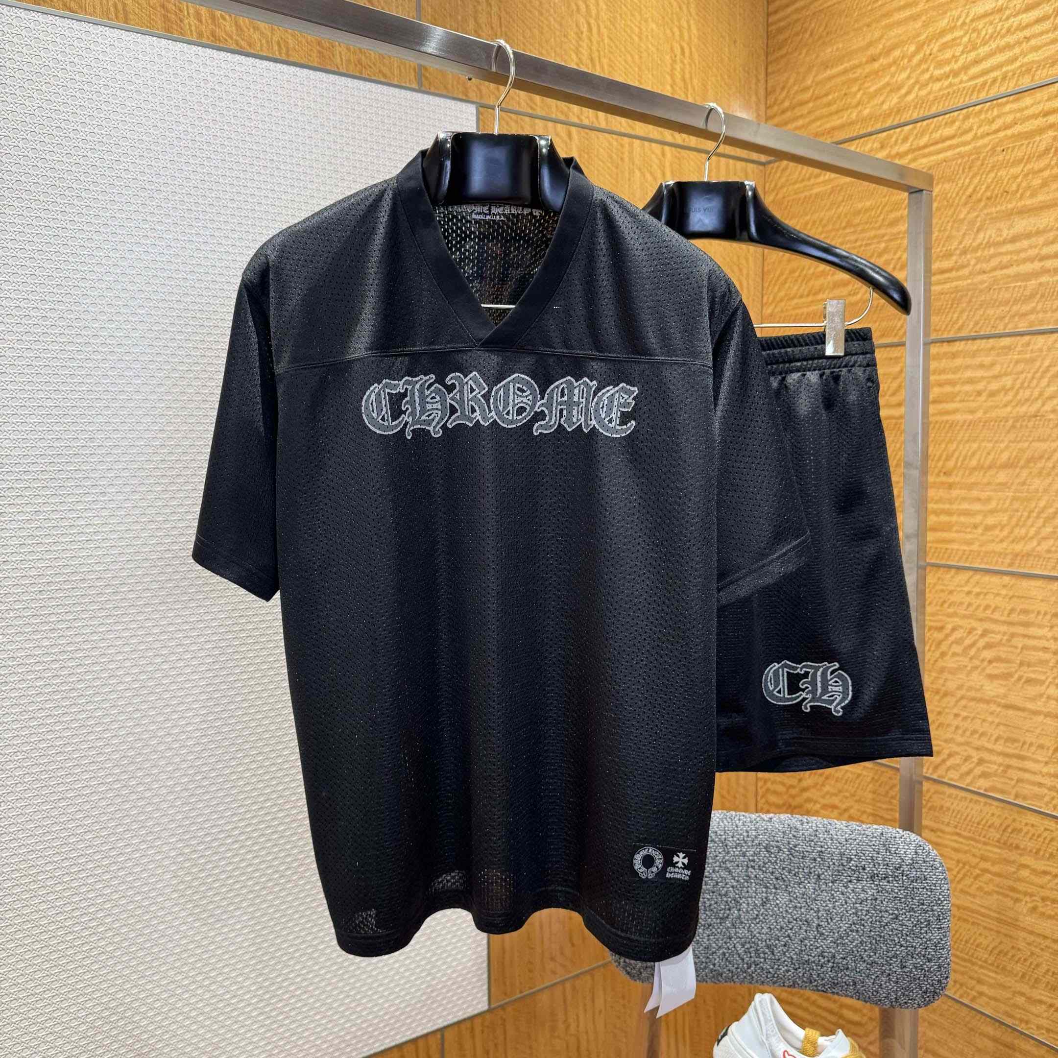 Chrome Hearts Stadium Mesh Short Sleeve & Shorts - DopestKickz
