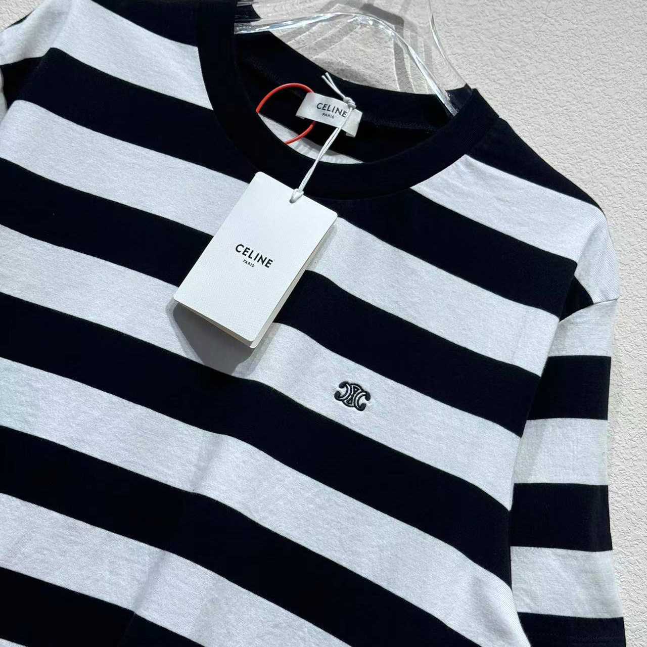 Celine Triomphe Loose T-shirt In Cotton Jersey - DopestKickz