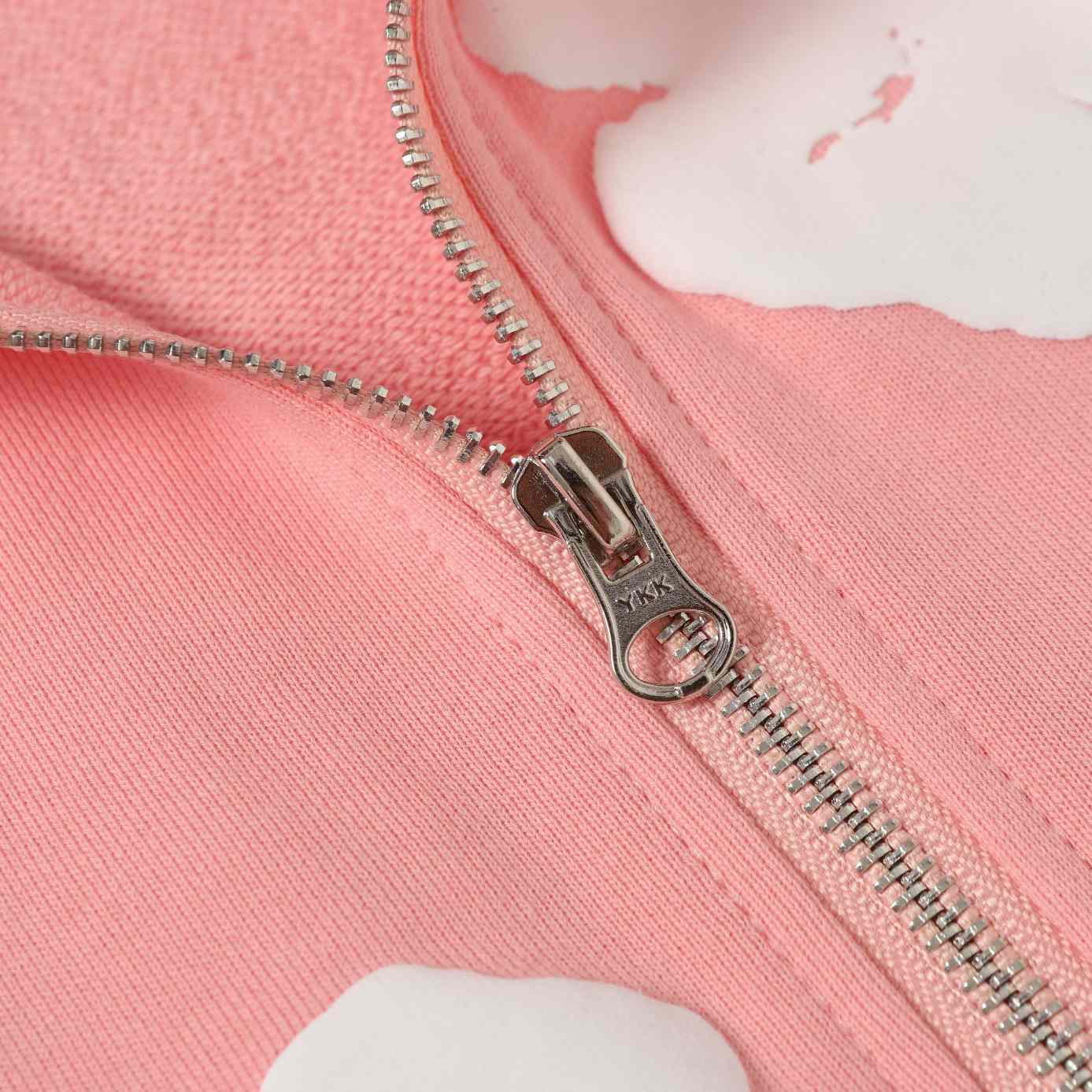 Denim Tears Cotton Wreath Zip Hoodie Pink - DopestKickz