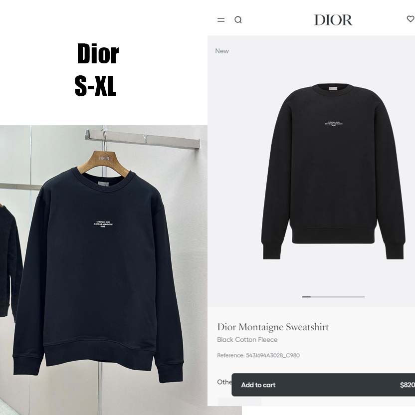 Dior Montaigne Sweatshirt   - DopestKickz