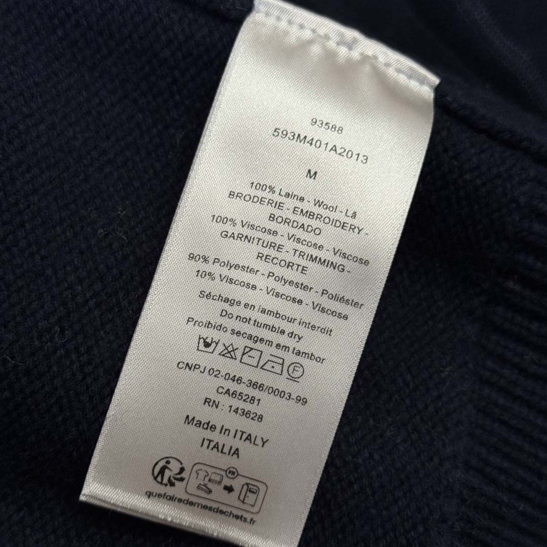 Christian Dior Couture Lily of the Valley Varsity Cardigan  - DopestKickz