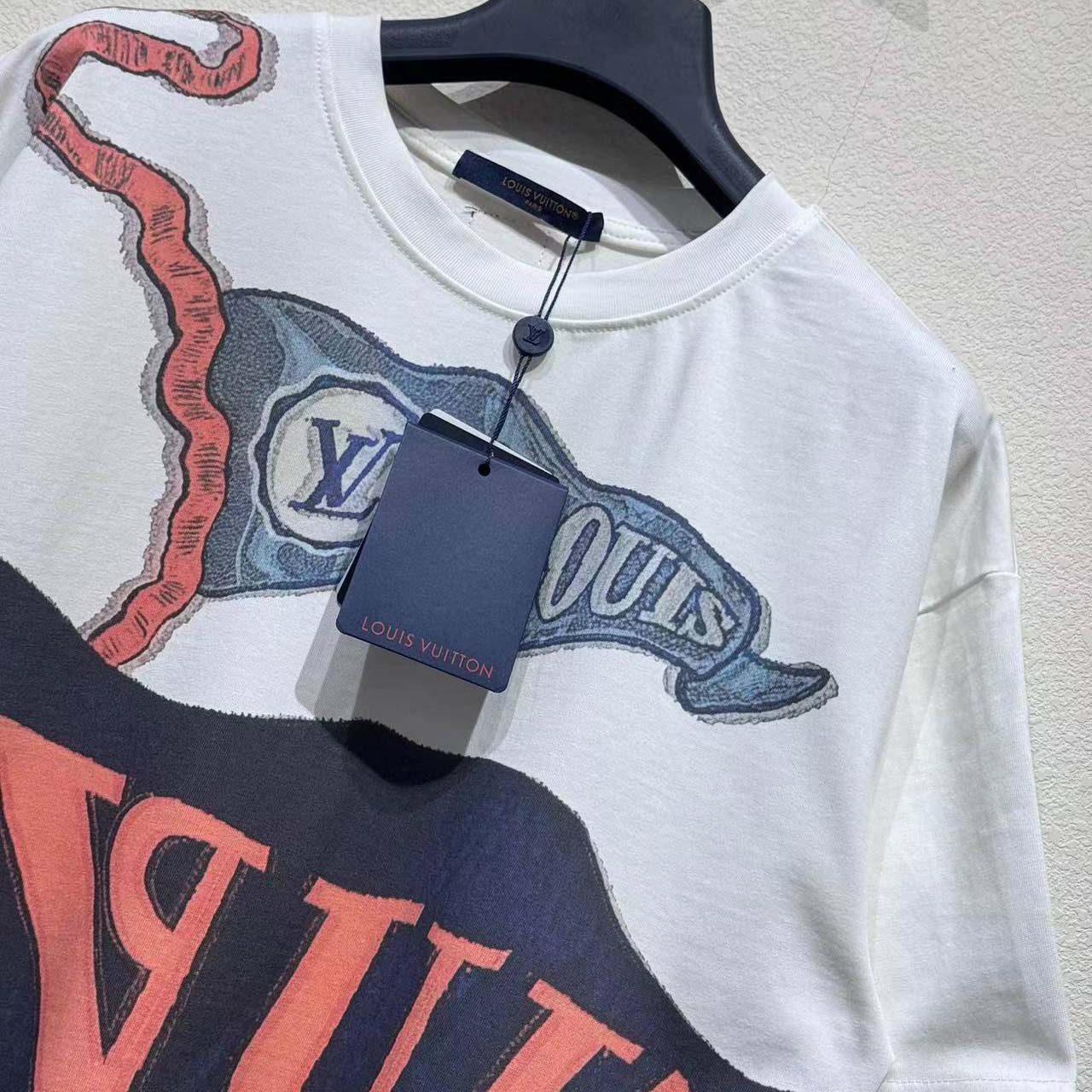 Louis Vuitton Intarsia Graphic T-Shirt   1AIHZZ - DopestKickz