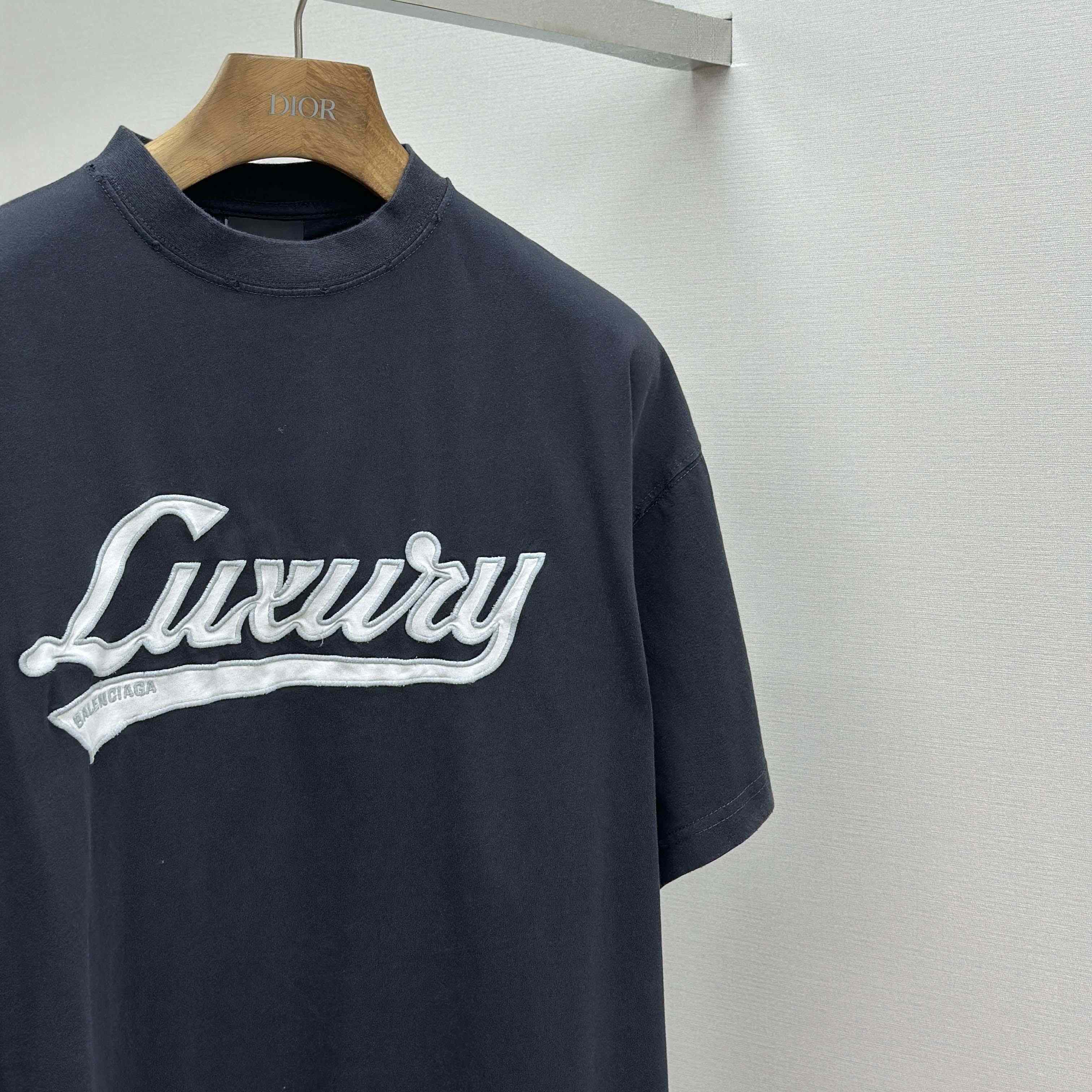 Balenciaga Luxury Script Oversized T-Shirt In Washed Black - DopestKickz