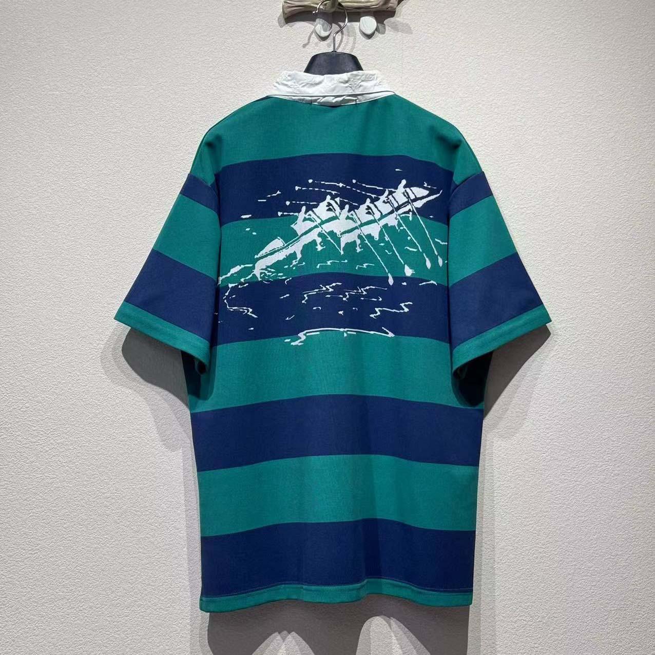 Louis Vuitton Striped Short-Sleeved Polo Shirt   1AIKIO - DopestKickz