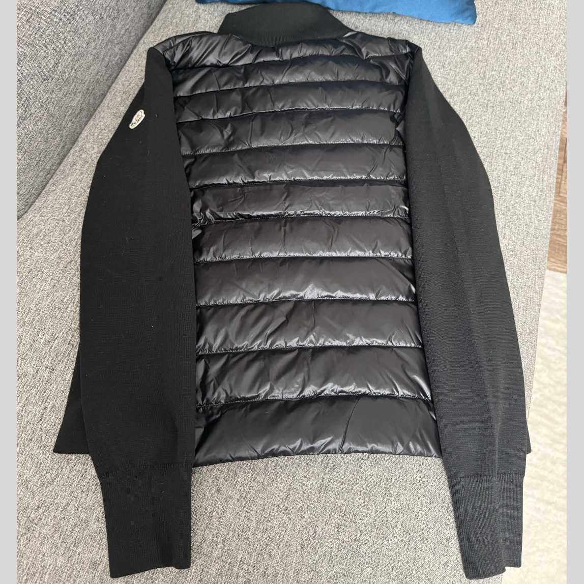 Moncler Padded Wool Zip-Up Cardigan In Black    Z503 - DopestKickz