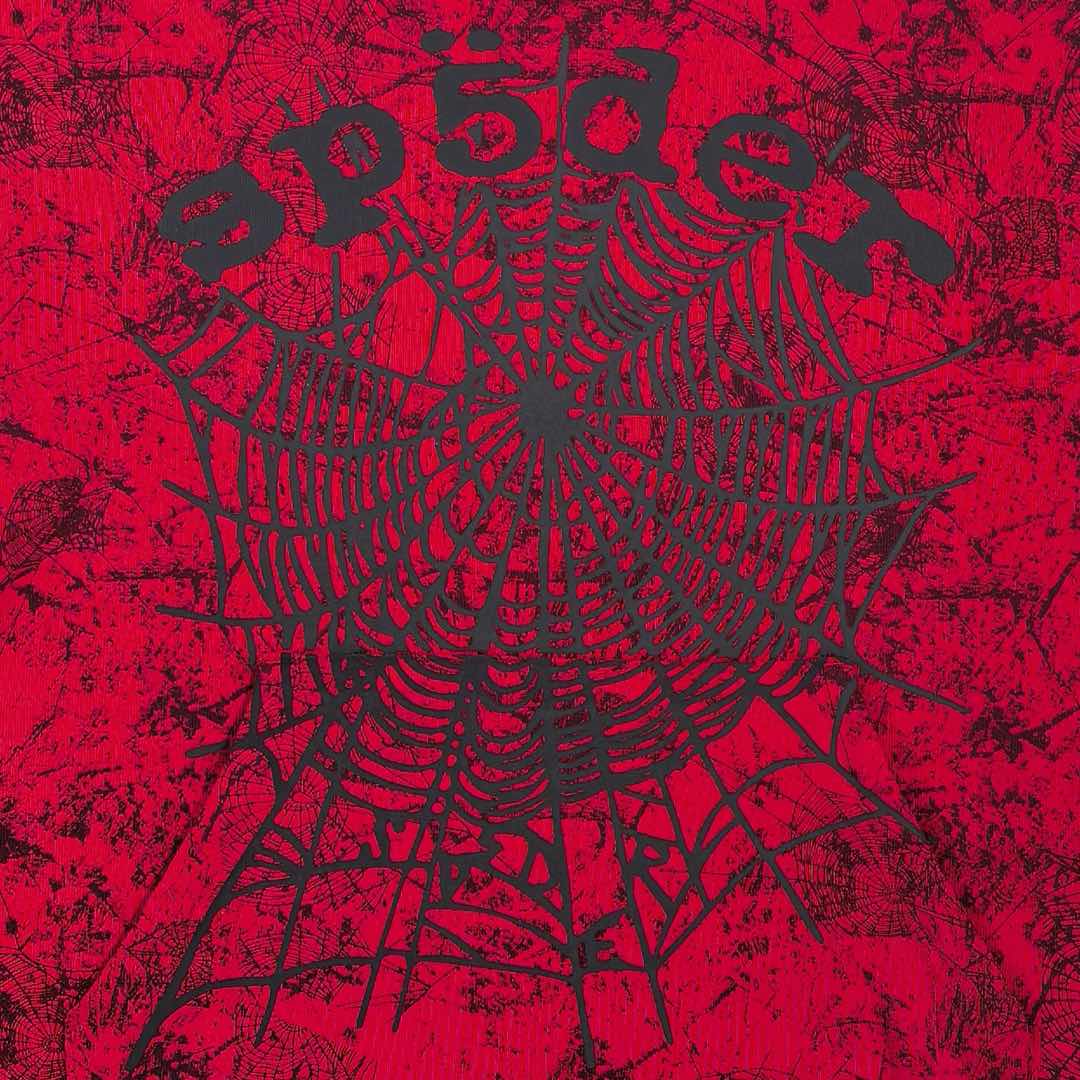 Sp5der OG Tree Camo Hoodie Red - DopestKickz