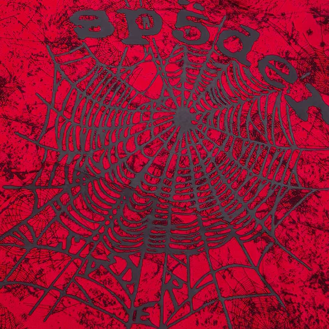 Sp5der OG Tree Camo Hoodie Red - DopestKickz