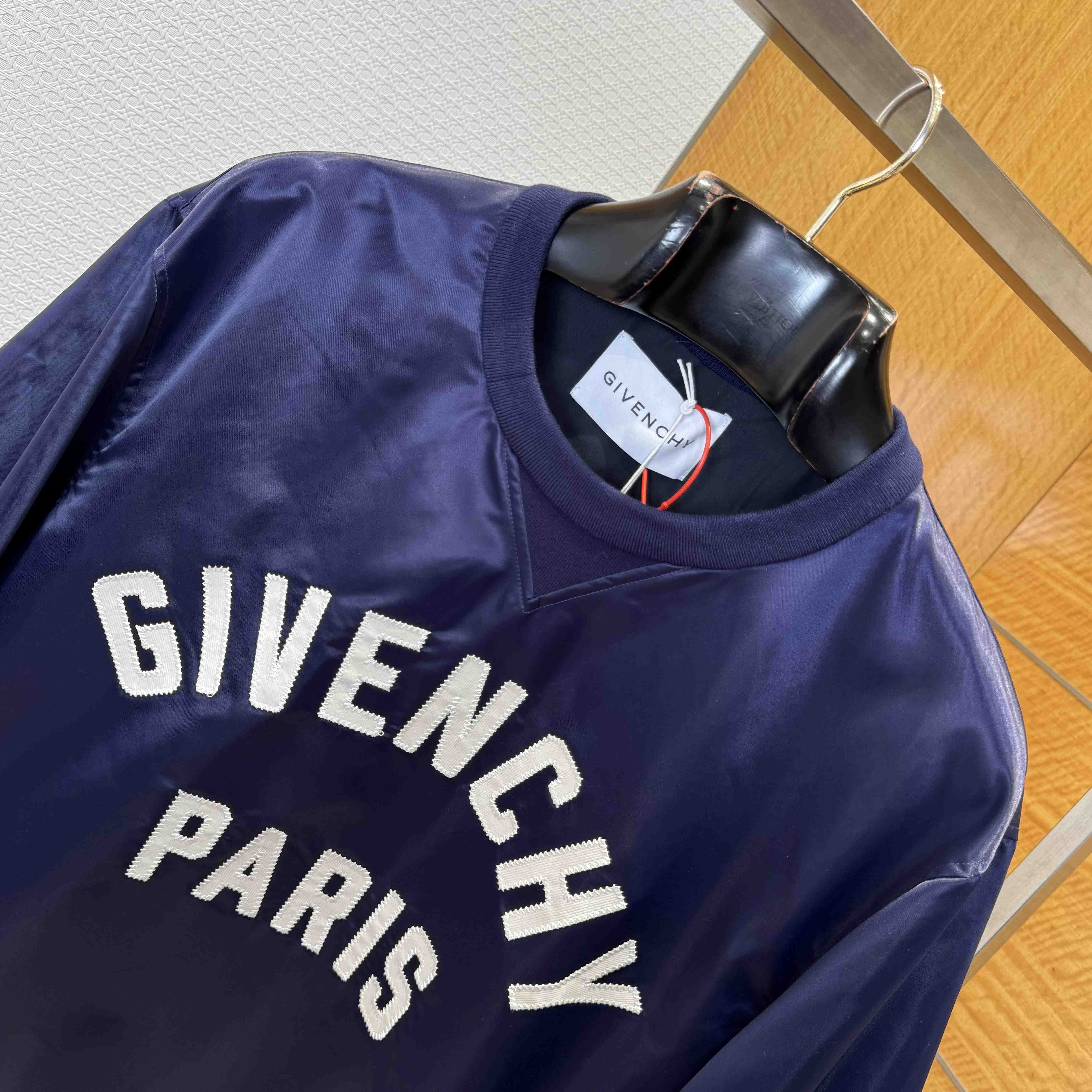 Givenchy Sweatshirt In Satin With Givenchy Paris Embroidery - DopestKickz
