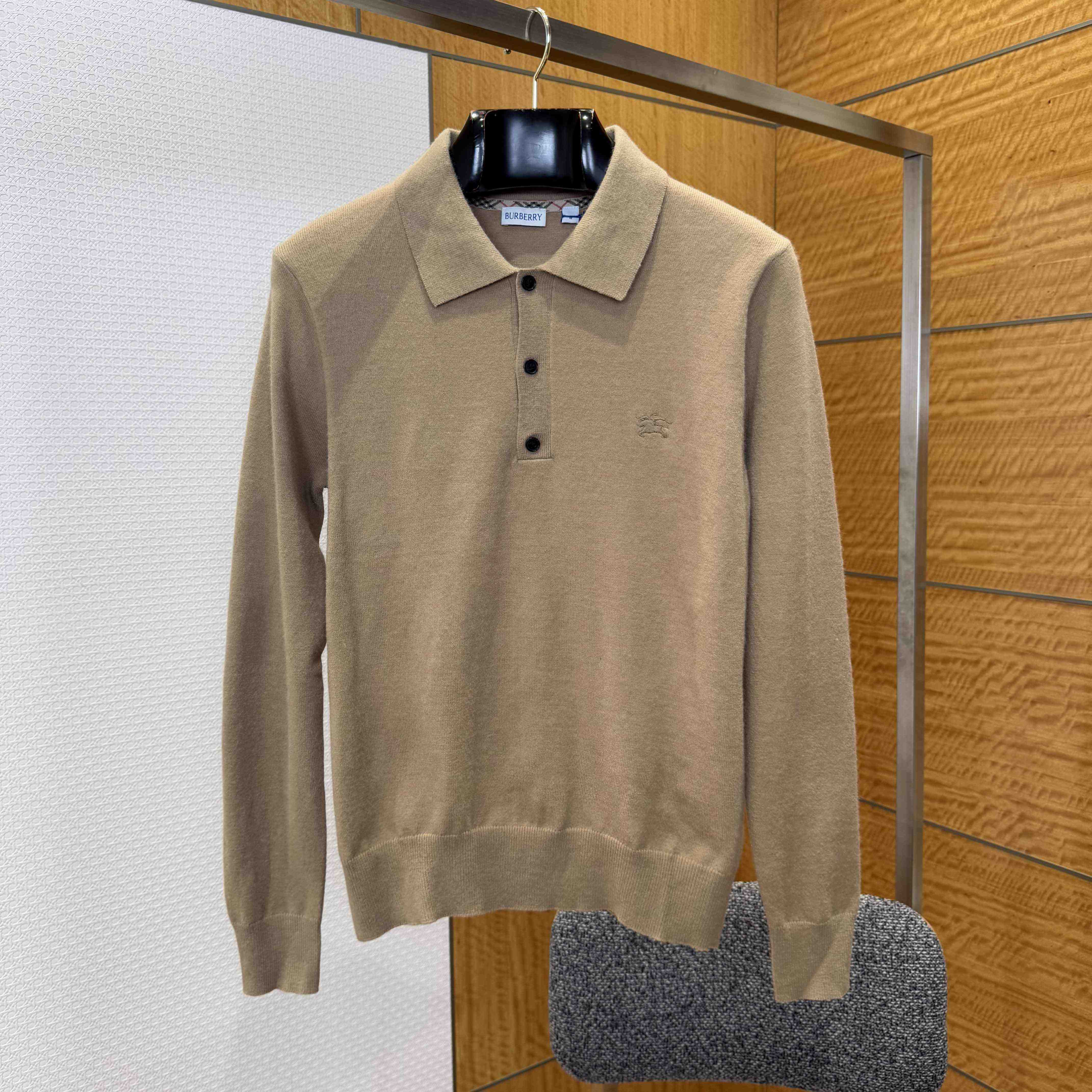 Burberry Long-sleeve Cashmere Blend Polo Shirt - DopestKickz
