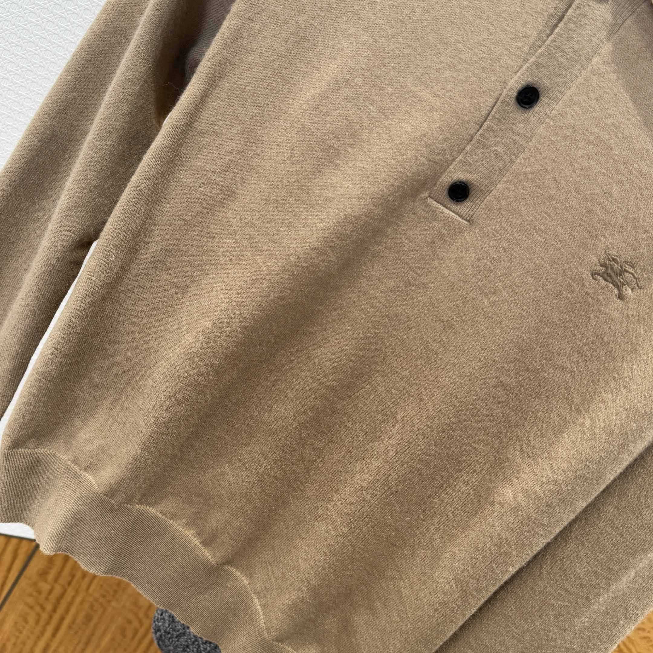 Burberry Long-sleeve Cashmere Blend Polo Shirt - DopestKickz