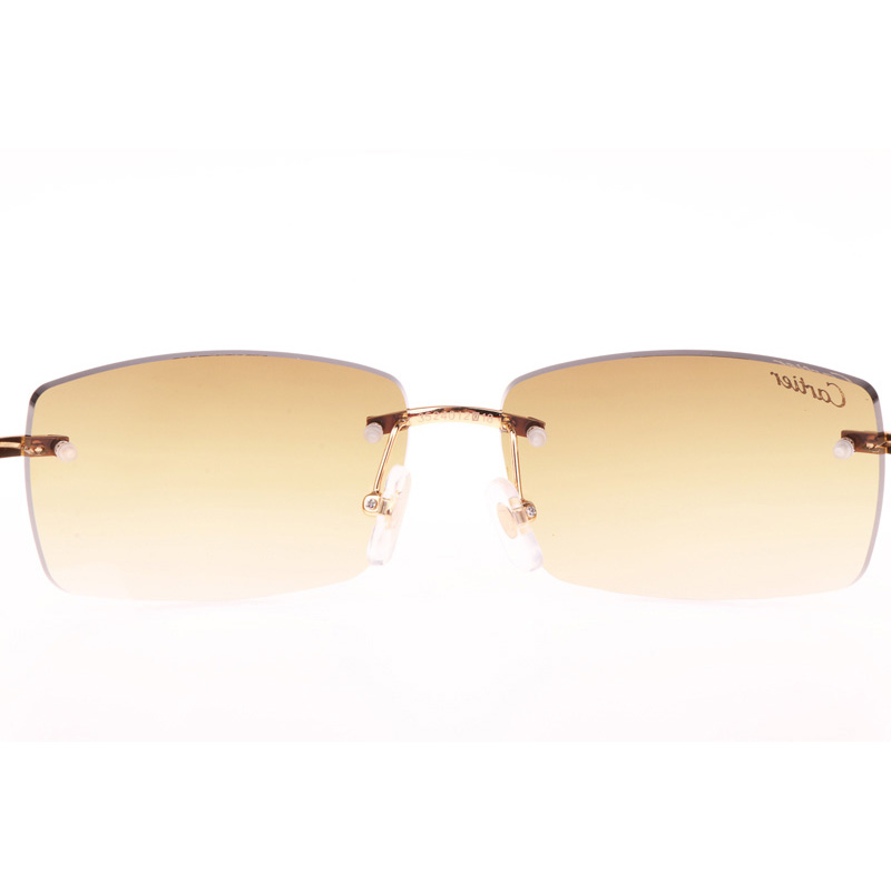 Cartier CT_3524012 Red Wood Sunglasses In Gold Brown - DopestKickz