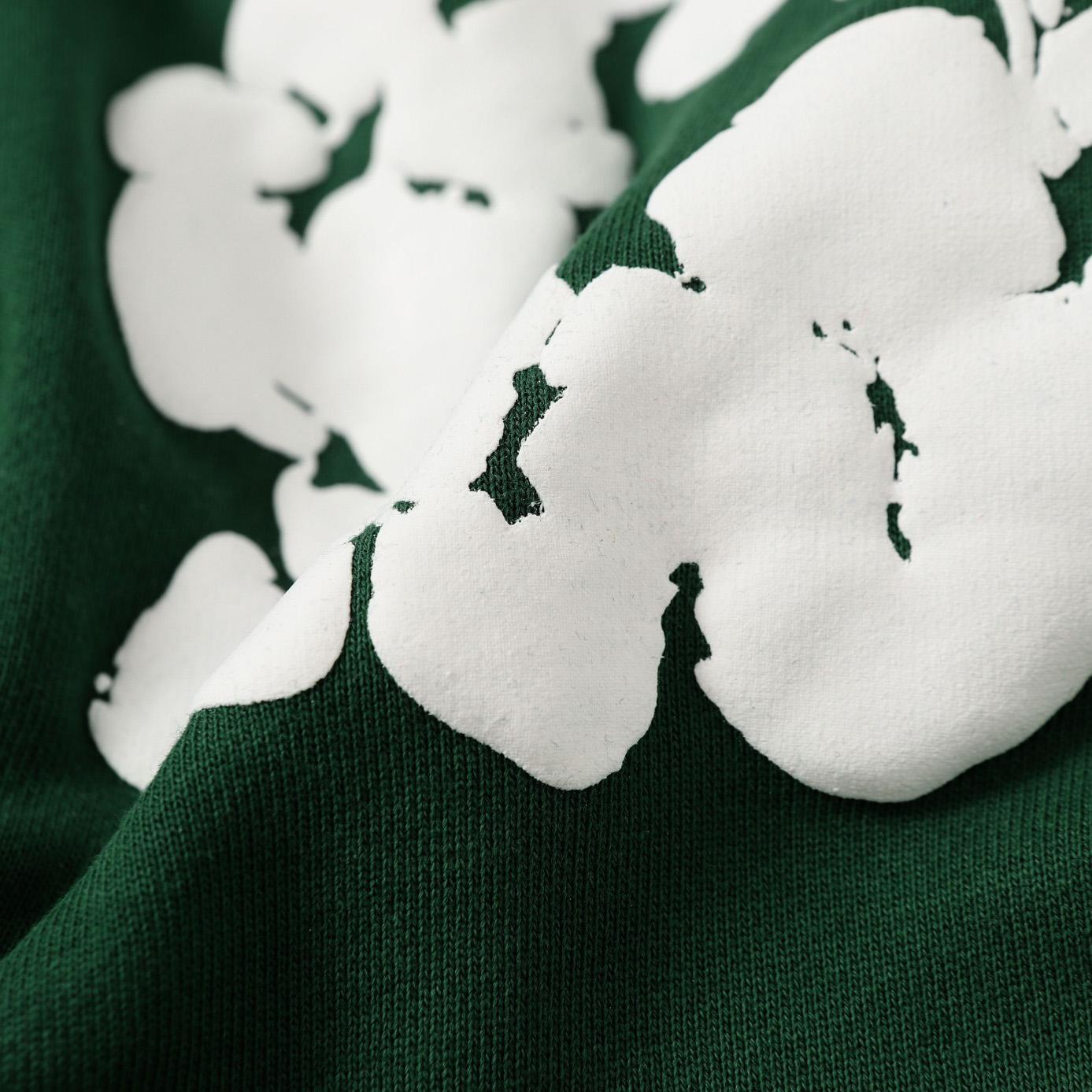 Denim Tears Cotton Wreath Zip Hoodie Green - DopestKickz