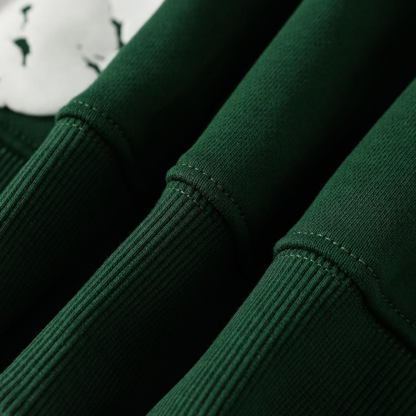 Denim Tears Cotton Wreath Zip Hoodie Green - DopestKickz