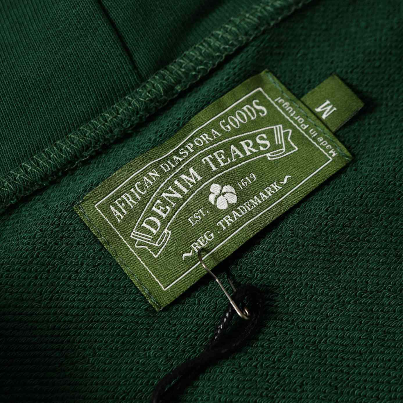 Denim Tears Cotton Wreath Zip Hoodie Green - DopestKickz