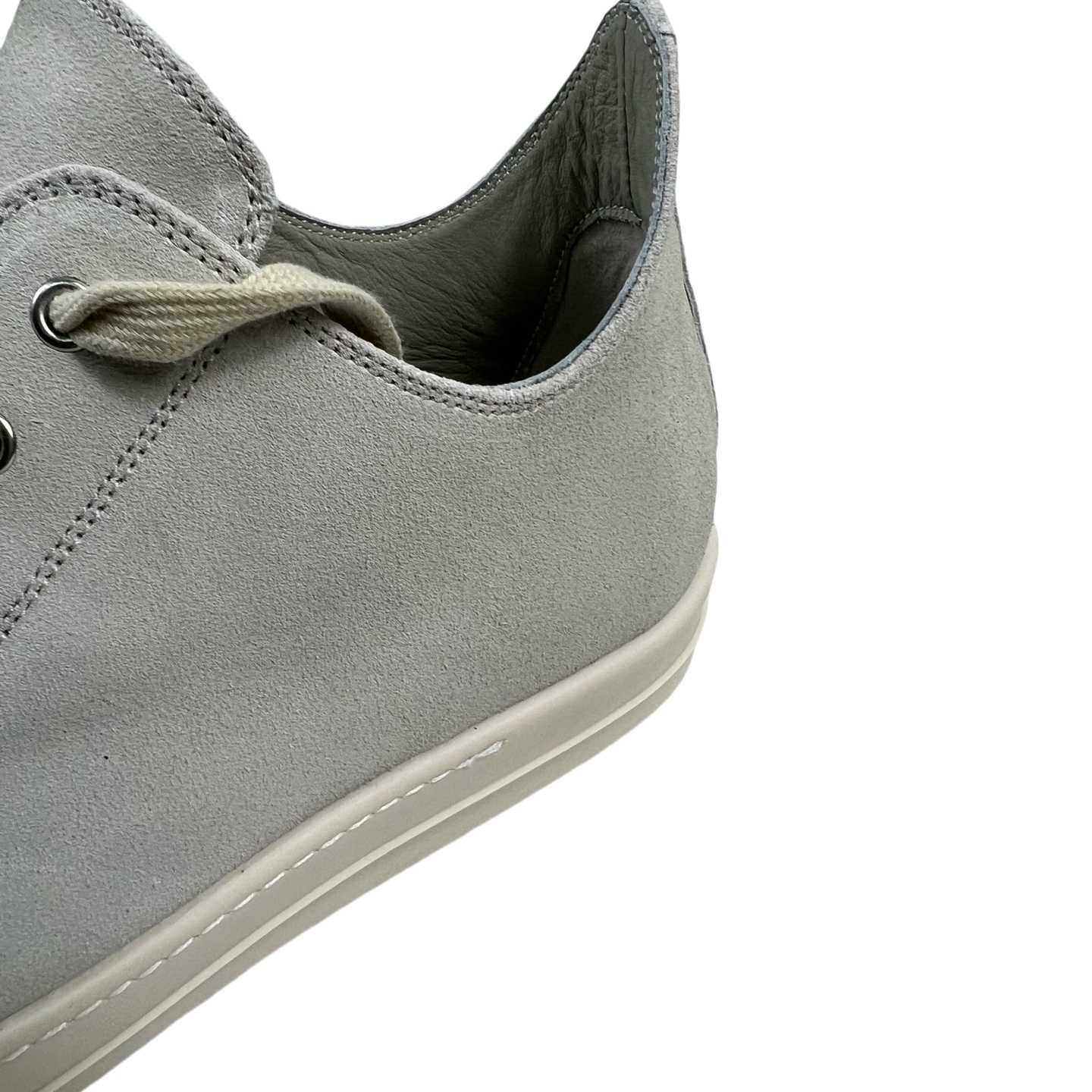 Rick Owens Low Tops Grey Suede Shoes - DopestKickz