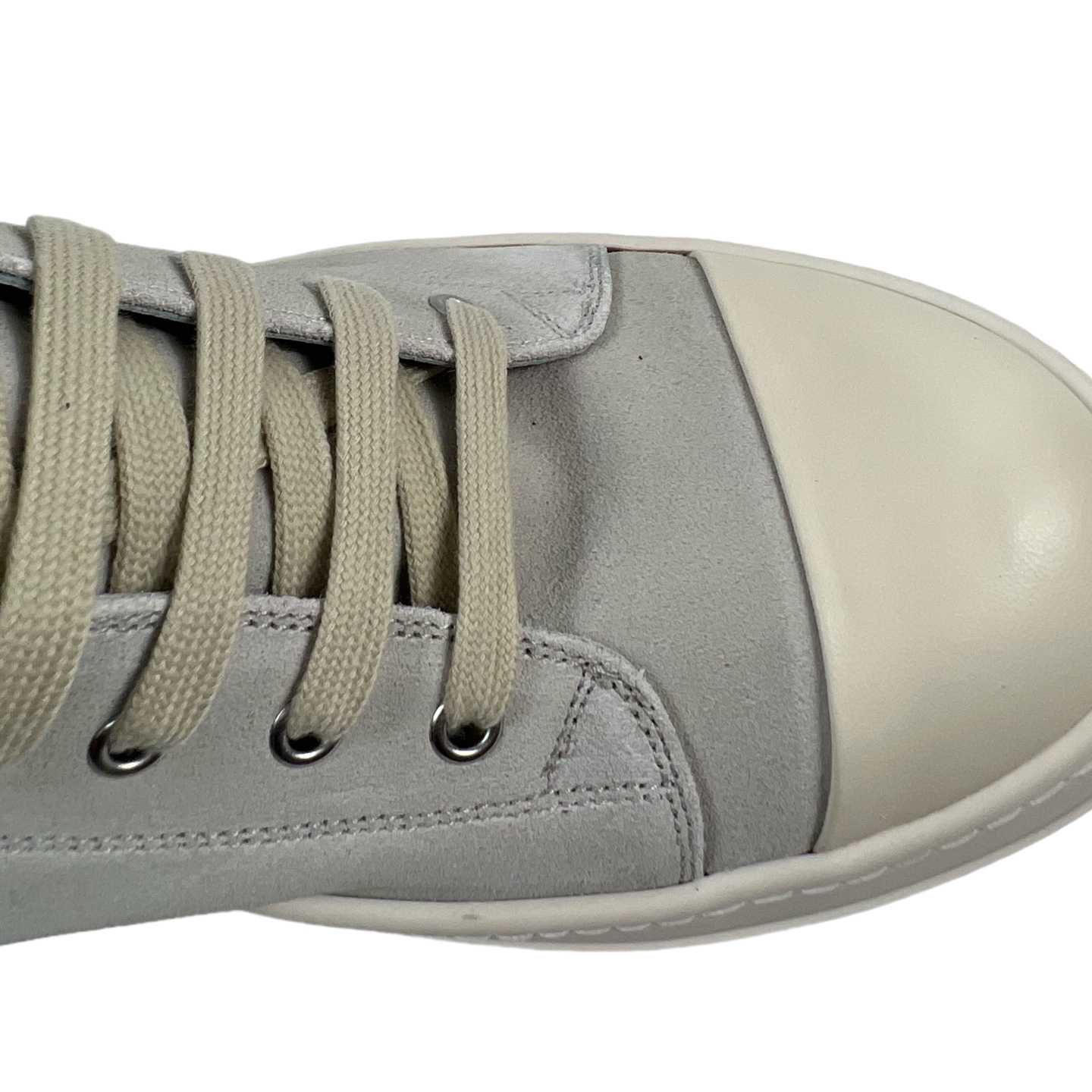 Rick Owens Low Tops Grey Suede Shoes - DopestKickz