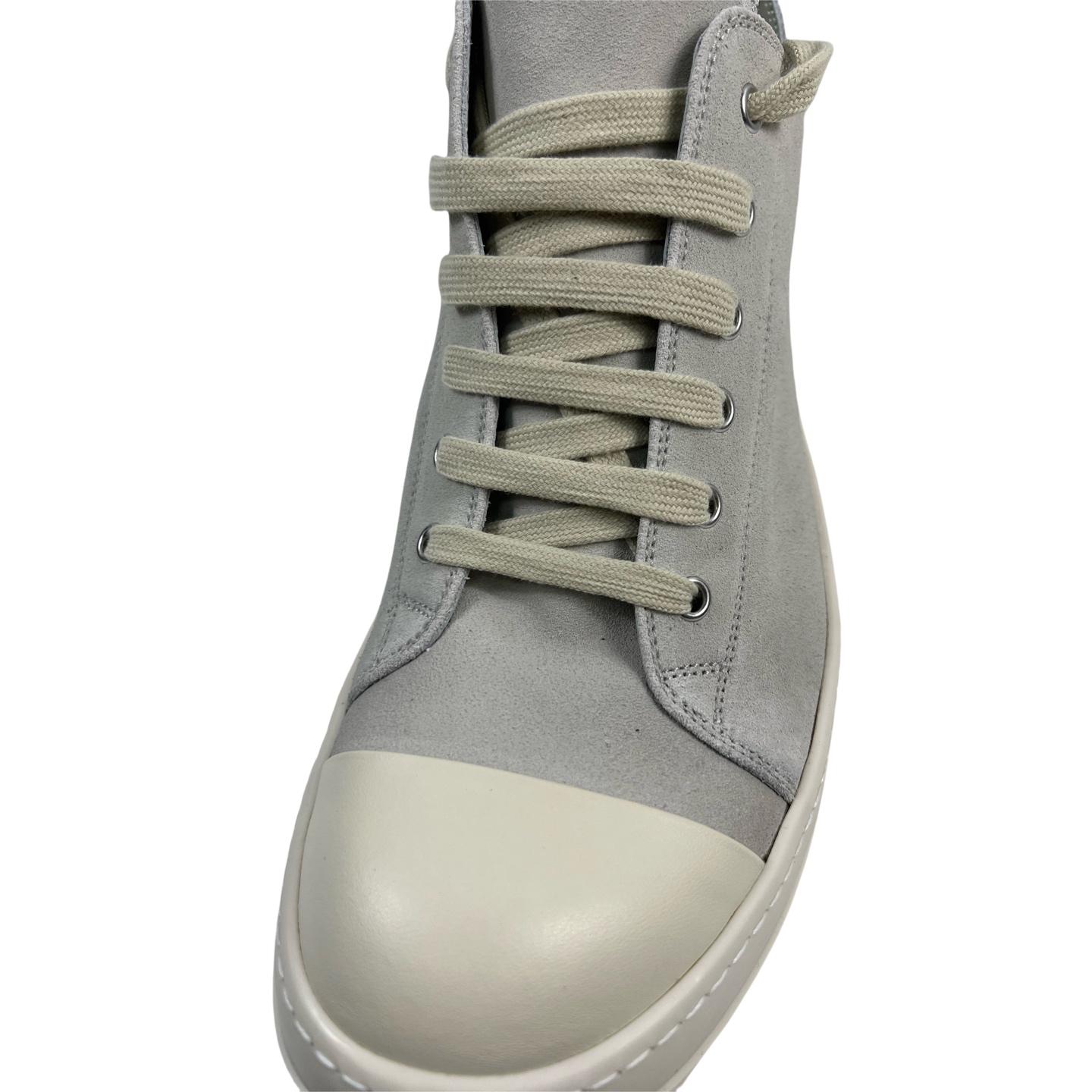 Rick Owens Low Tops Grey Suede Shoes - DopestKickz