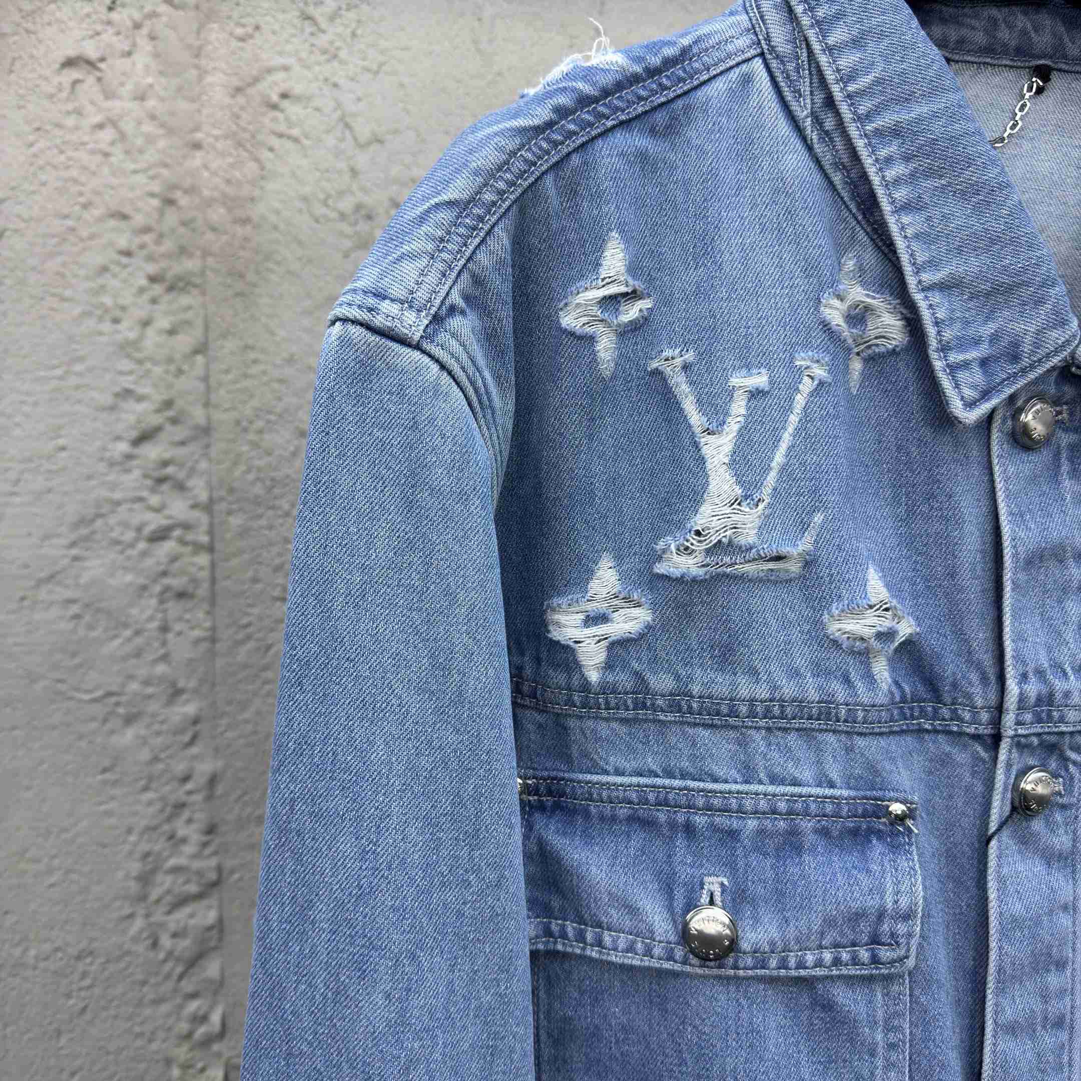 Louis Vuitton Denim Trucker Jacket  1AGING - DopestKickz
