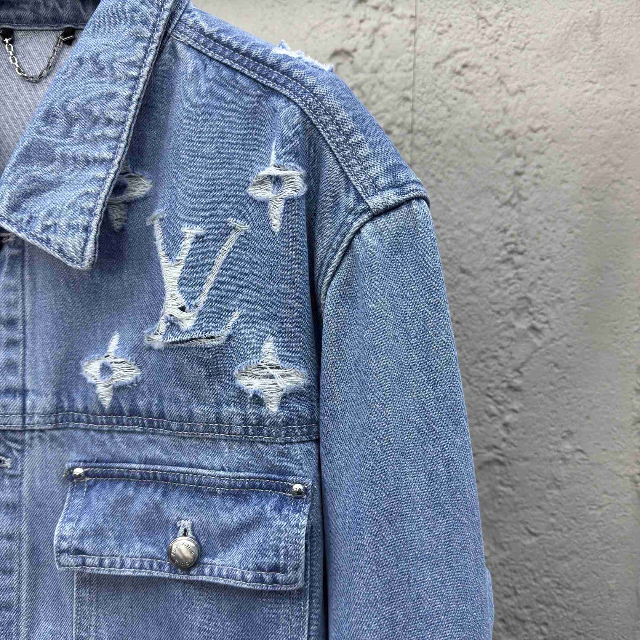 Louis Vuitton Denim Trucker Jacket  1AGING - DopestKickz