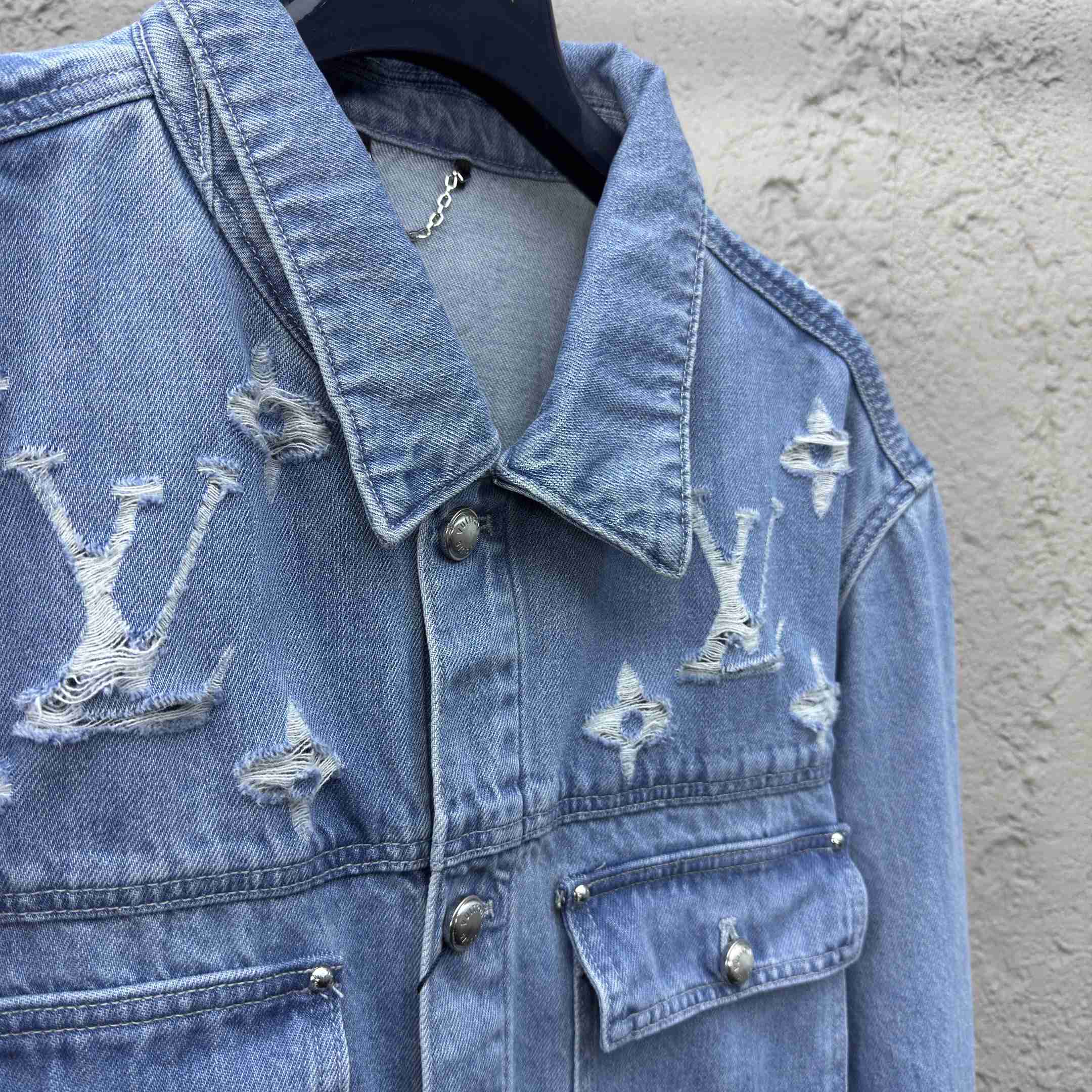 Louis Vuitton Denim Trucker Jacket  1AGING - DopestKickz