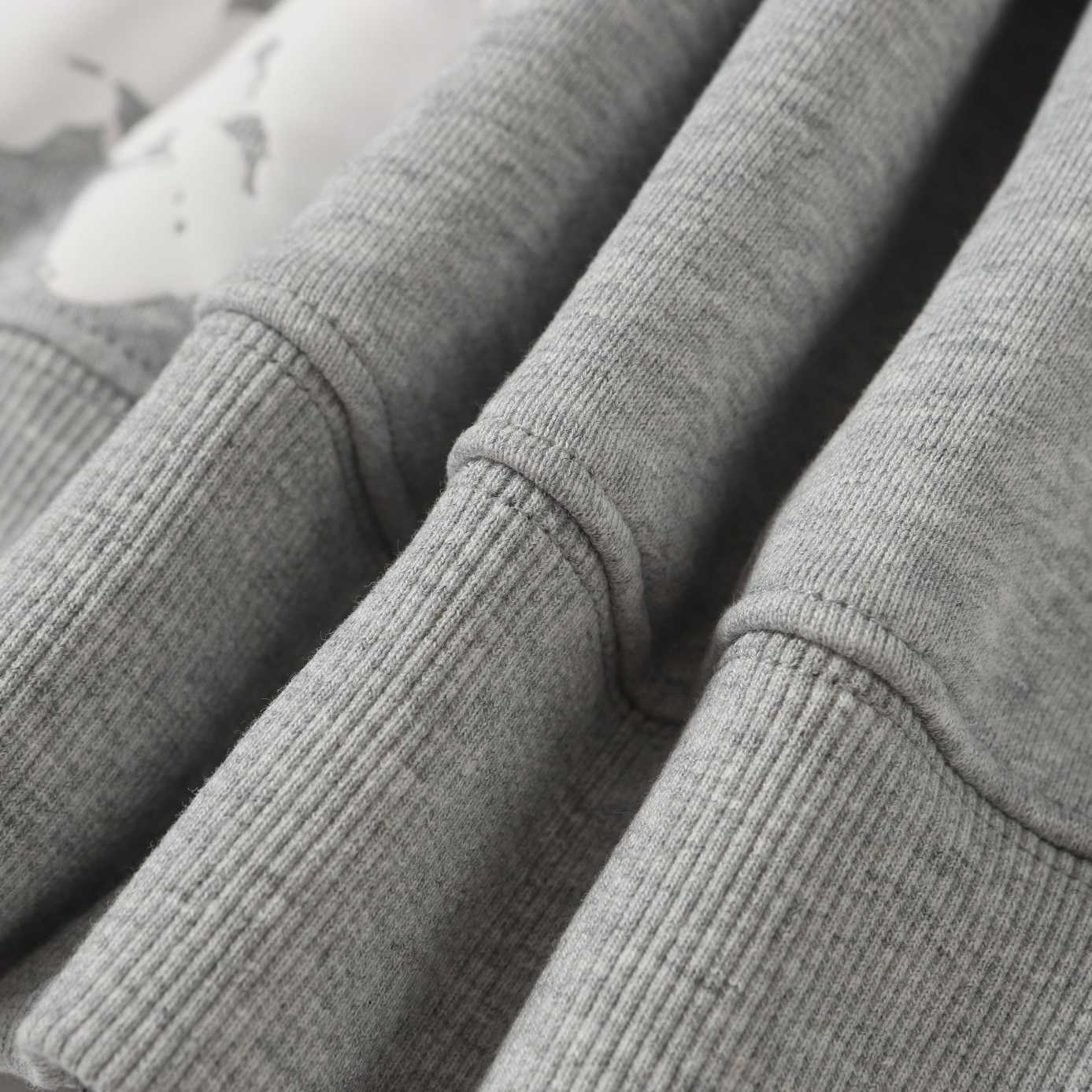 Denim Tears Cotton Wreath Zip Hoodie Grey - DopestKickz