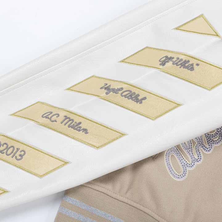 Off-White AC Milan Patch Varsity Jacket - DopestKickz