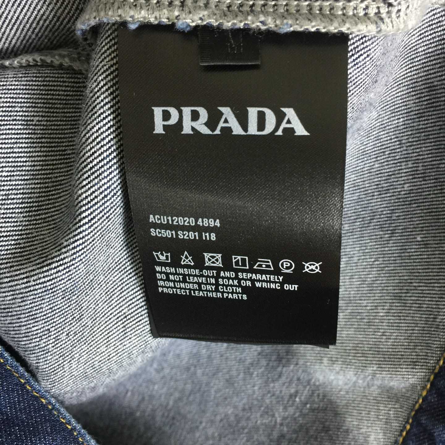 Prada Light Denim Zipper Jacket - DopestKickz