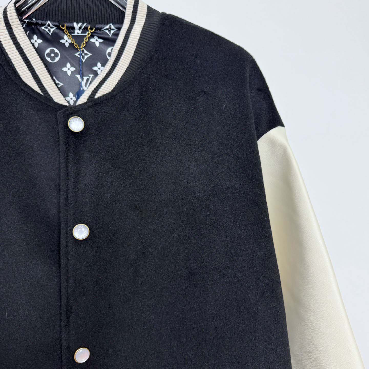 Louis Vuitton Signature Leather Varsity Jacket    - DopestKickz