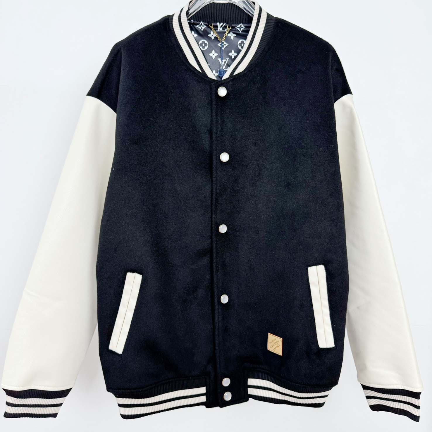 Louis Vuitton Signature Leather Varsity Jacket    - DopestKickz