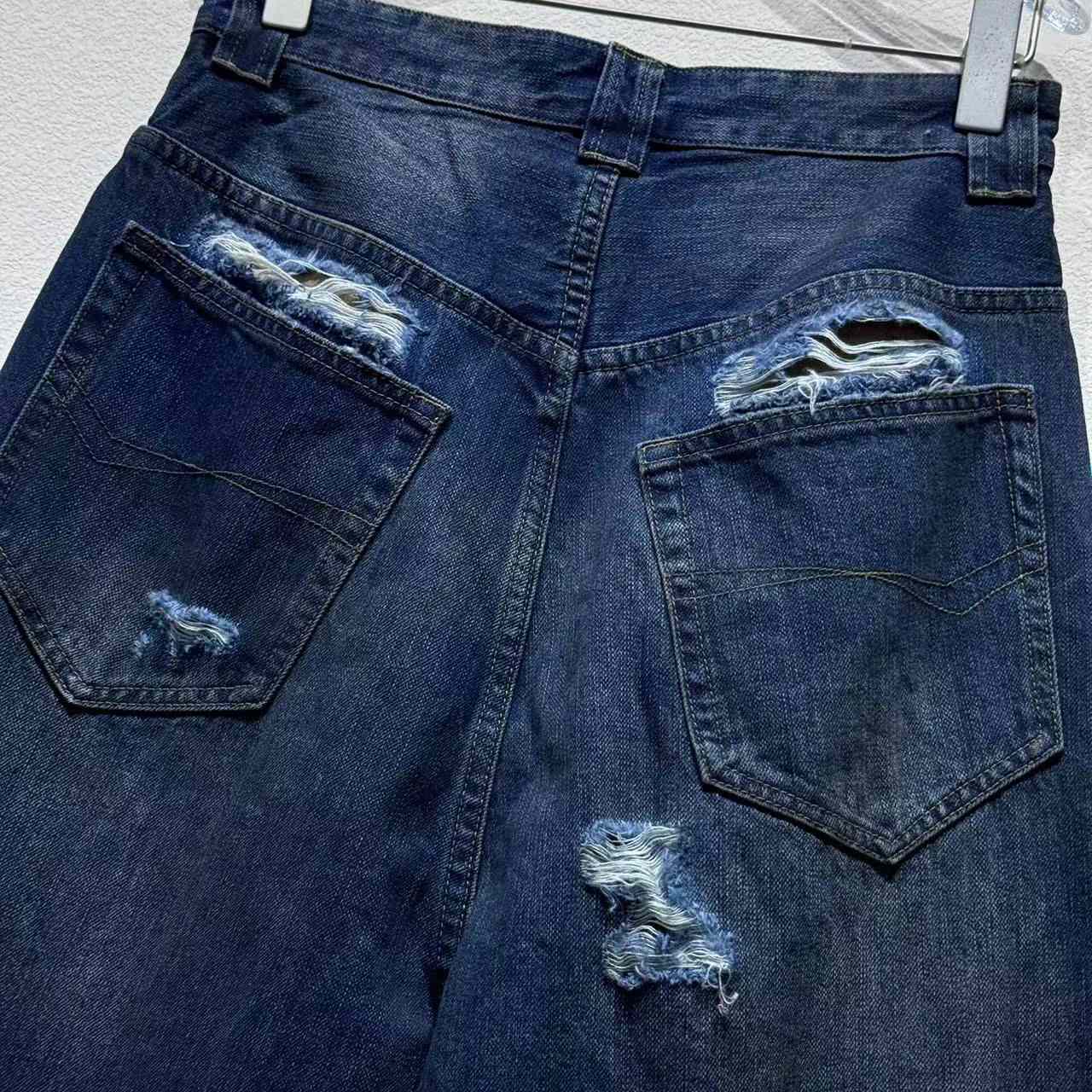 Balenciaga Baggy Pants In Blue Denim - DopestKickz