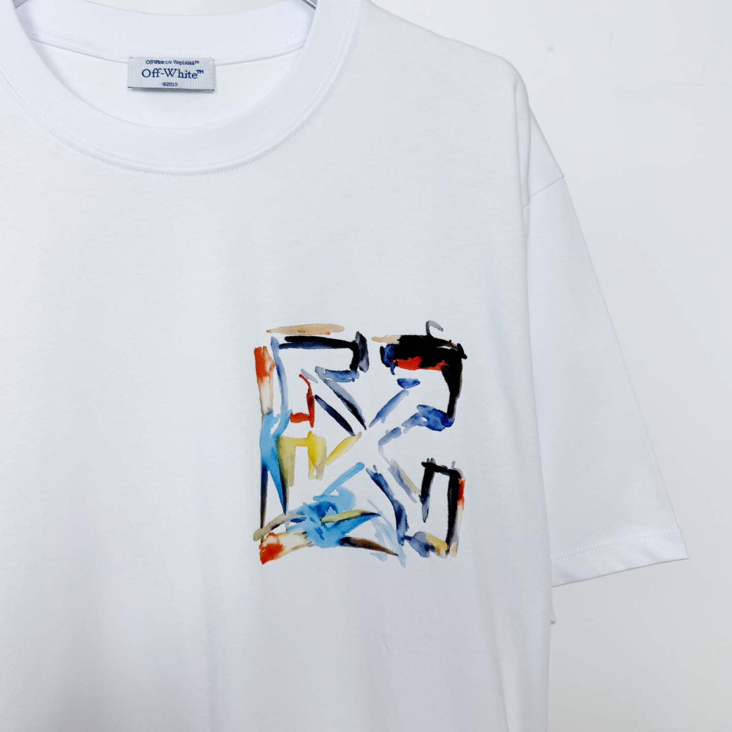 Off-White Boys Watercolour T-Shirt In White - DopestKickz