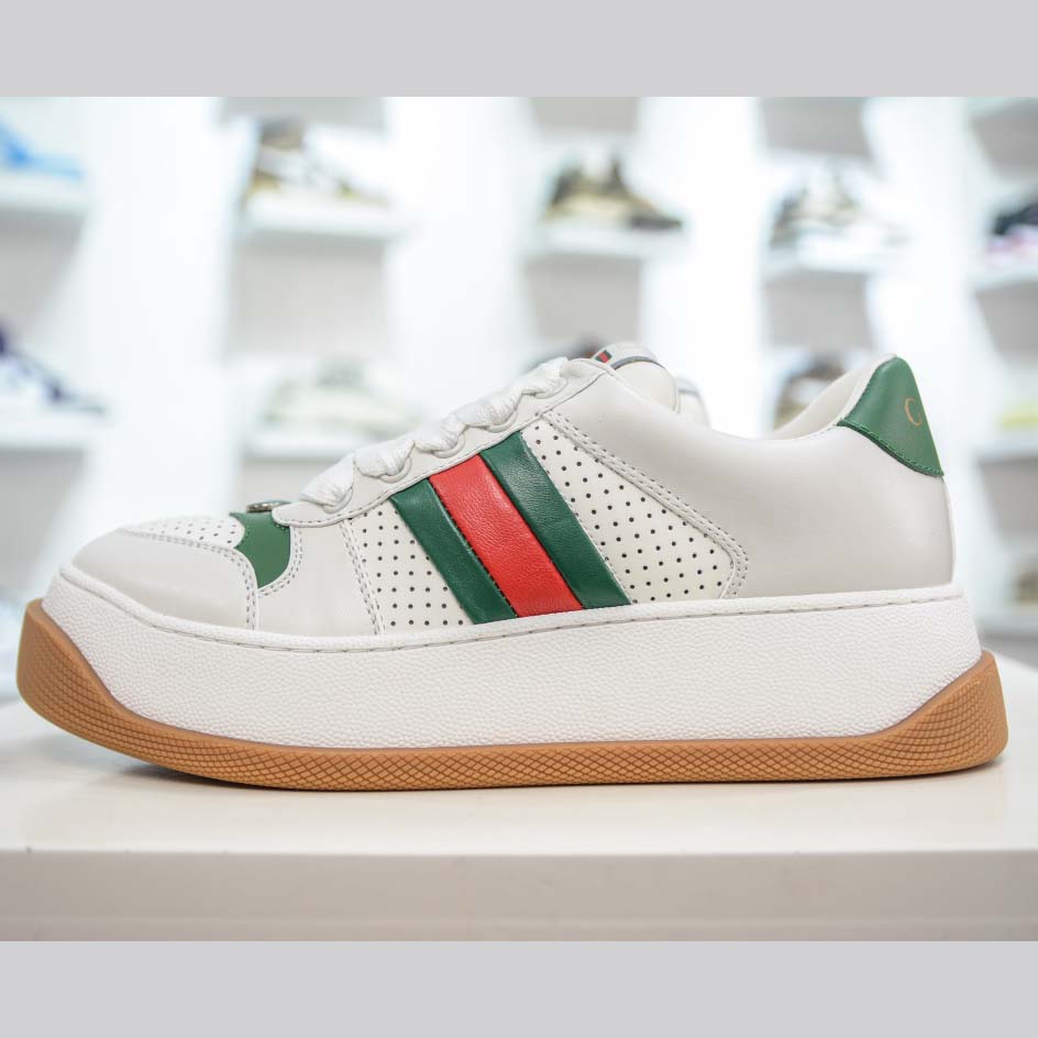 Gucci Screener White Web - DopestKickz