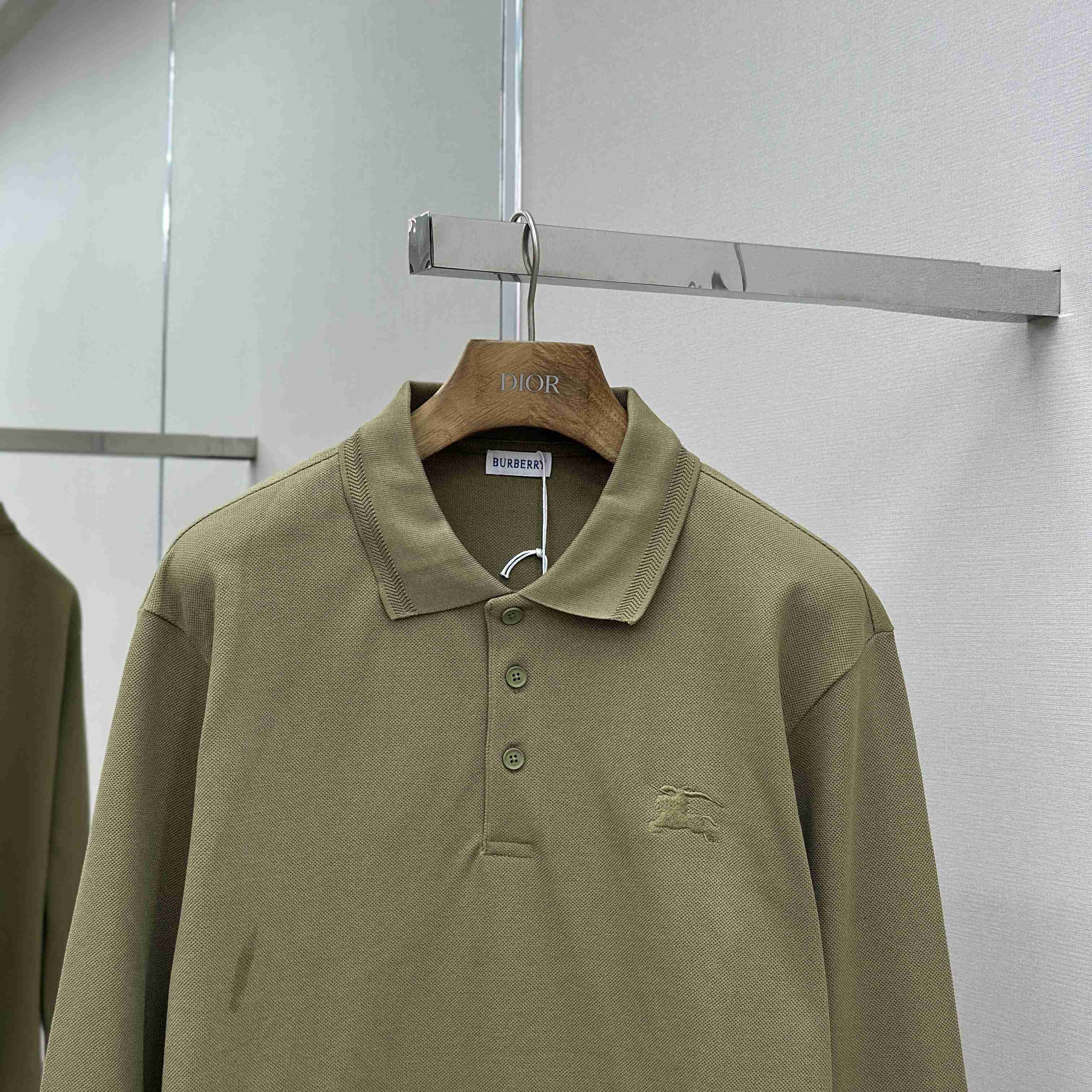 Burberry Long-sleeve Cotton Polo Shirt - DopestKickz