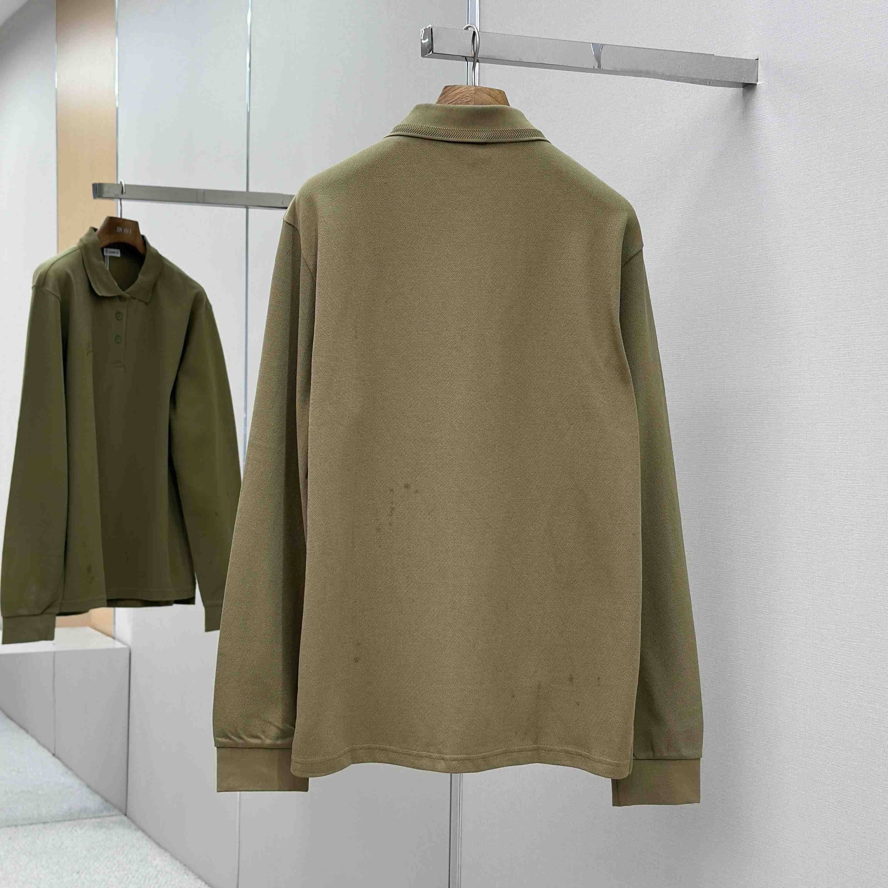 Burberry Long-sleeve Cotton Polo Shirt - DopestKickz