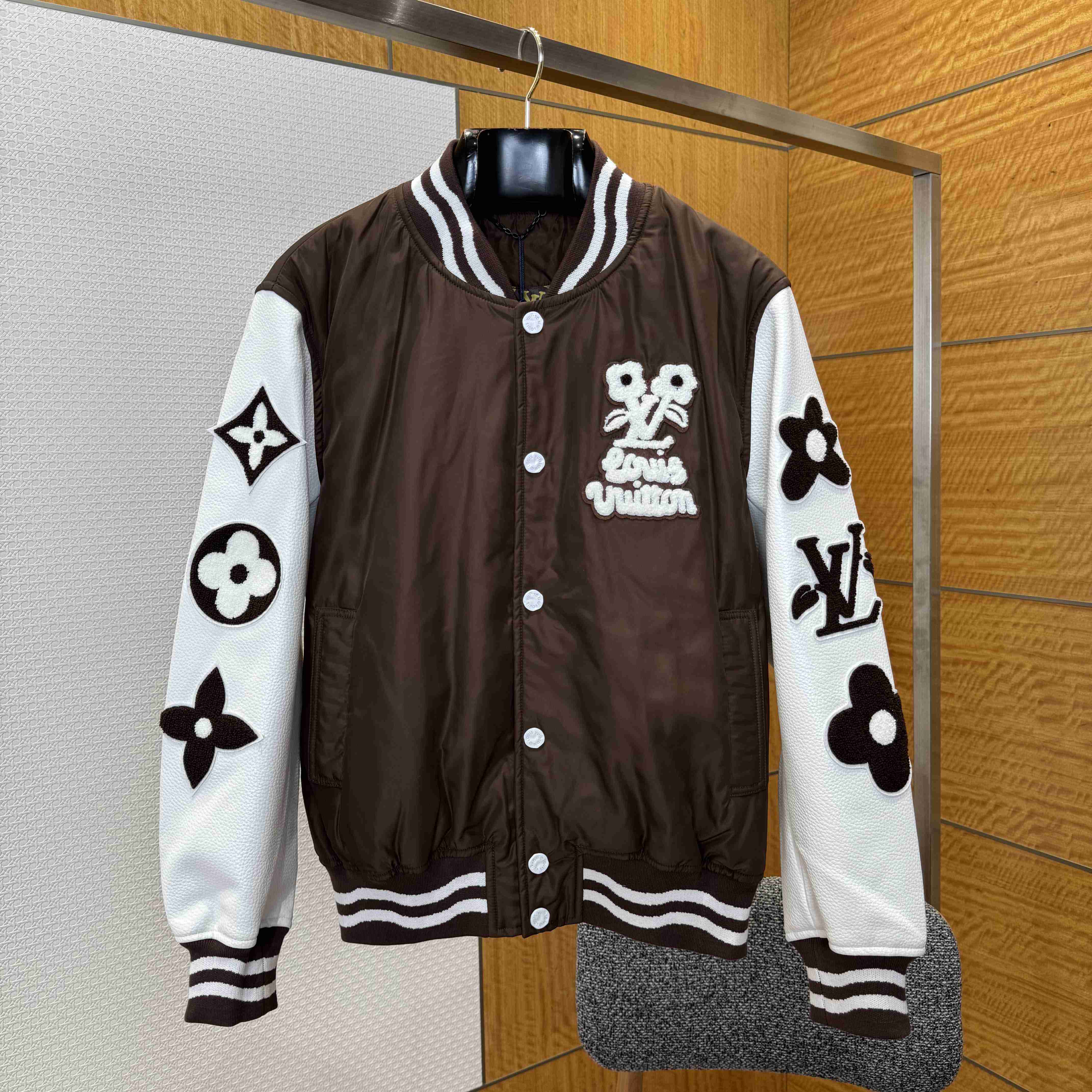 Louis Vuitton Embroidered Varsity Jacket   1AFPWQ - DopestKickz