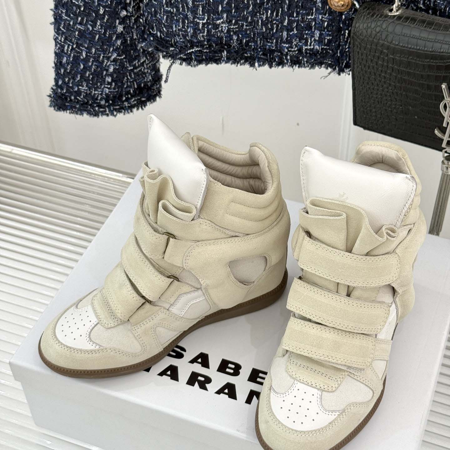 Isabel Marant Balskee High-Top Wedge Sneakers  - DopestKickz