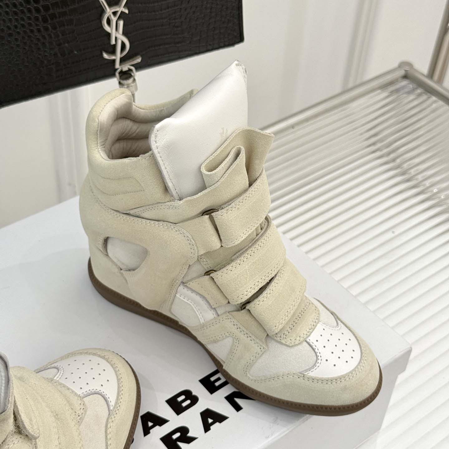 Isabel Marant Balskee High-Top Wedge Sneakers  - DopestKickz