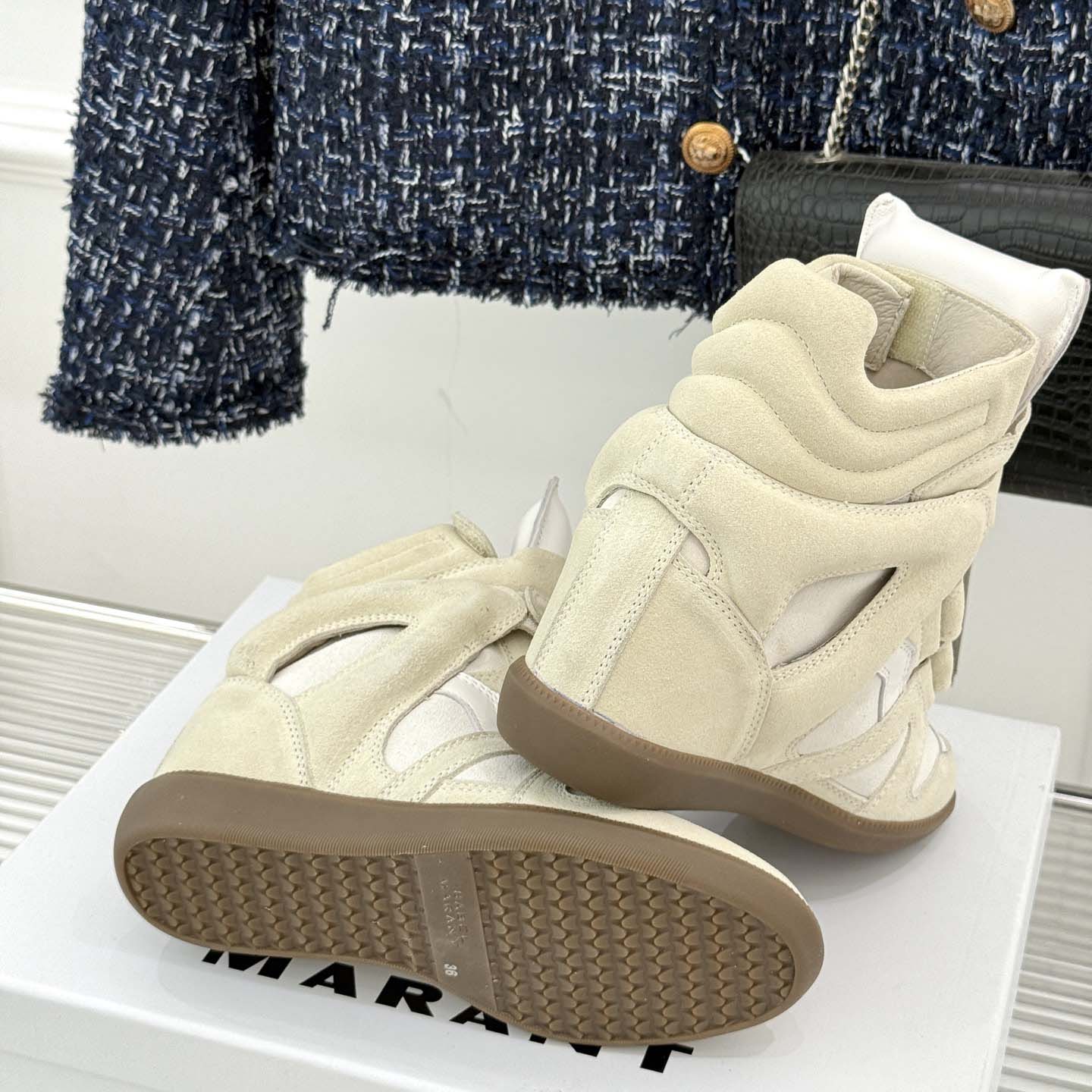 Isabel Marant Balskee High-Top Wedge Sneakers  - DopestKickz