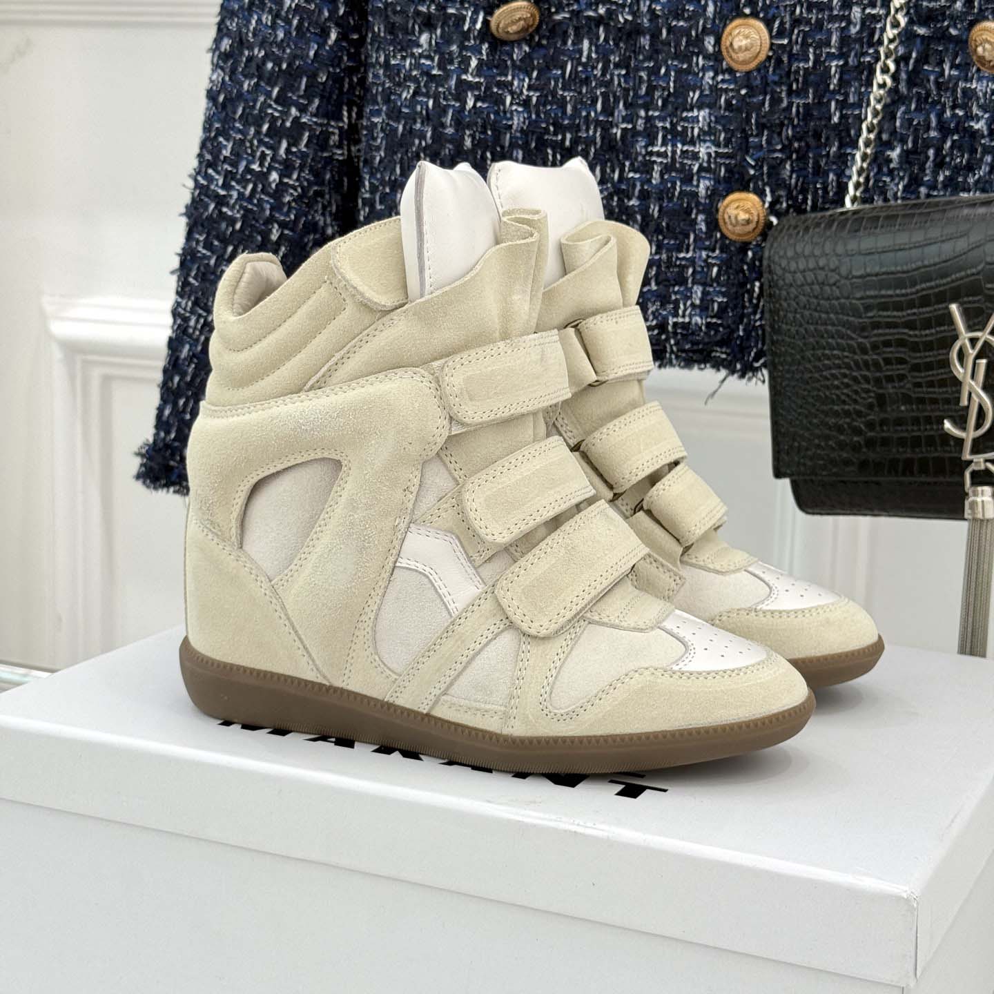 Isabel Marant Balskee High-Top Wedge Sneakers  - DopestKickz
