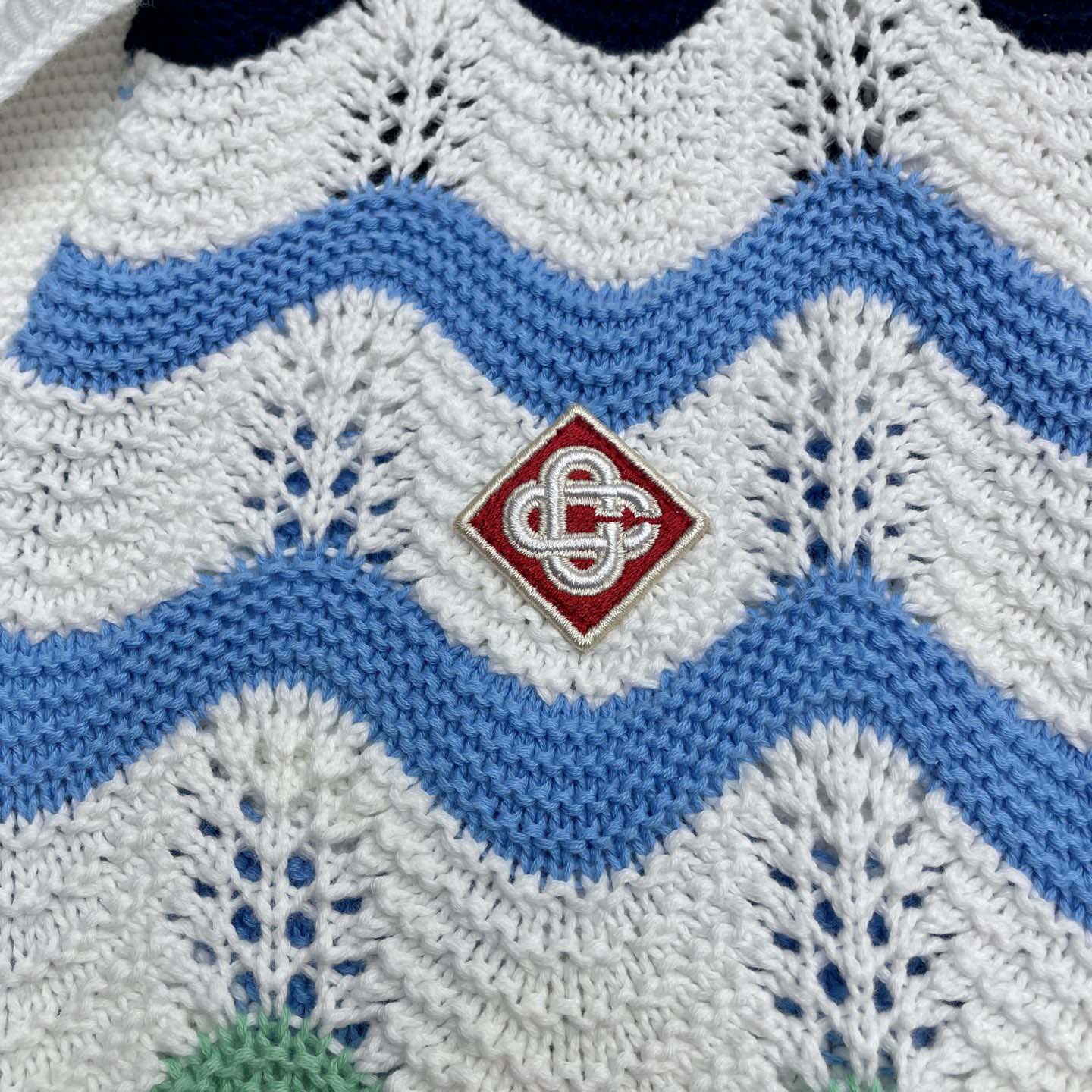 Casablanca Gradient Wave Crochet Shirt   D0107 - DopestKickz