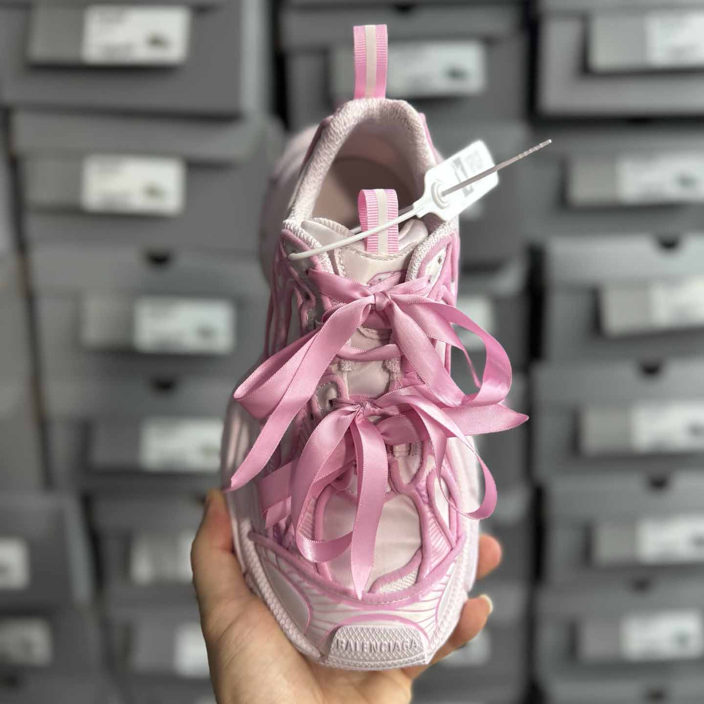 Balenciaga 3XL VG Edition Satin Bows Pink  - DopestKickz