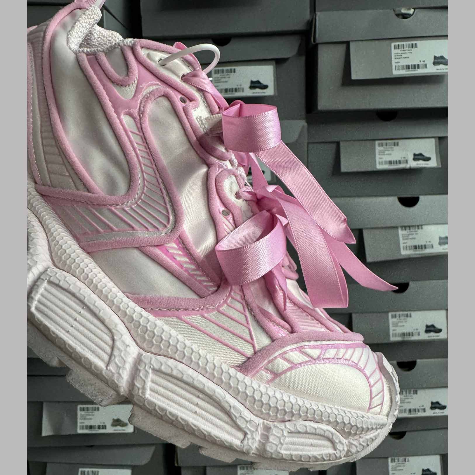 Balenciaga 3XL VG Edition Satin Bows Pink  - DopestKickz