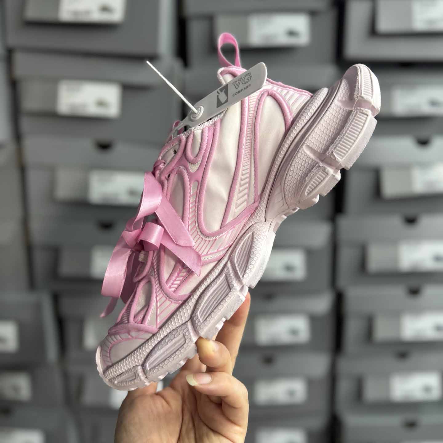 Balenciaga 3XL VG Edition Satin Bows Pink  - DopestKickz