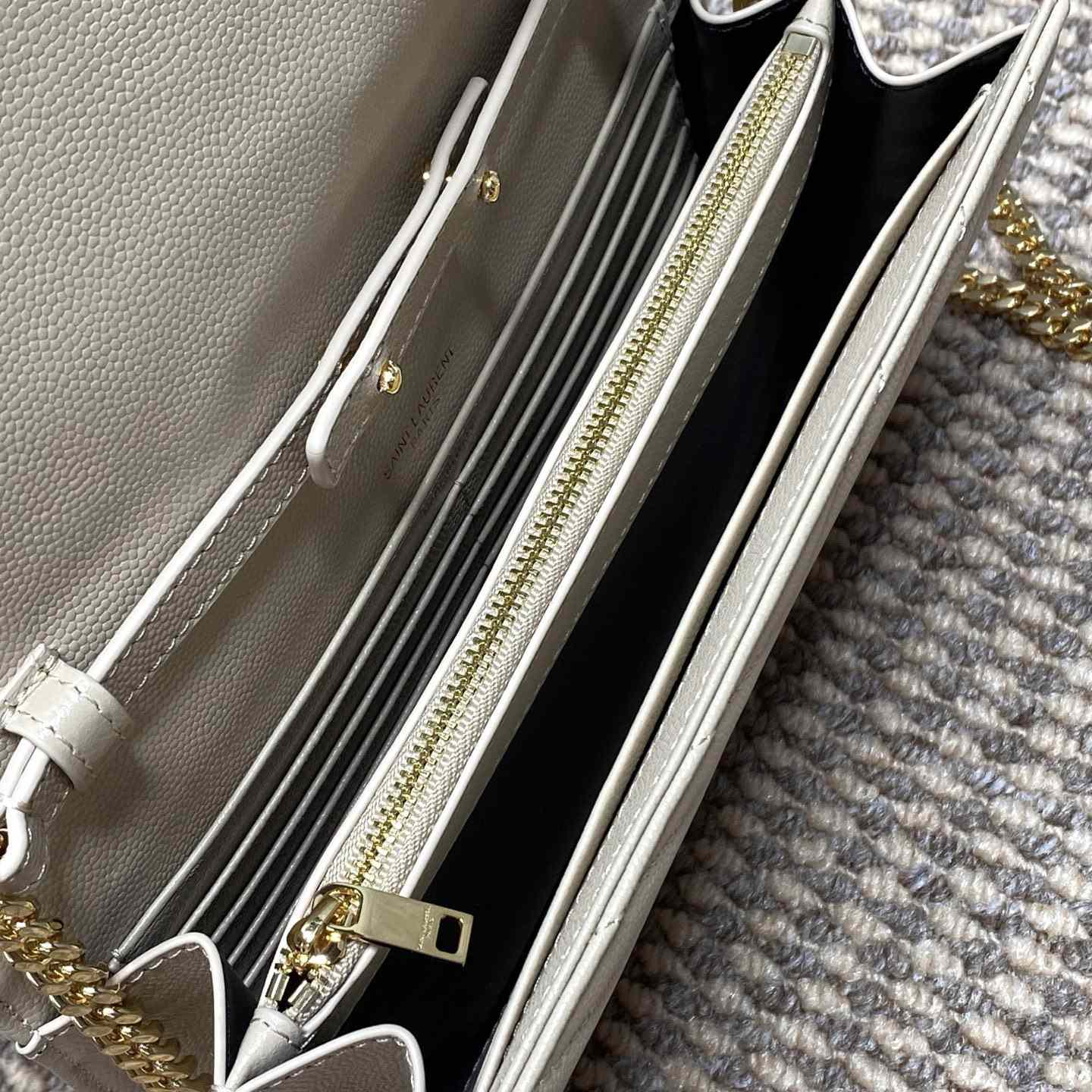 Saint Laurent Cassandre Chain Wallet In Lambskin - DopestKickz