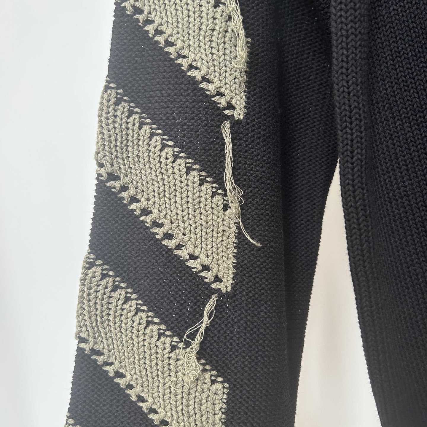 Off-White Reverse Arrow Diag Knit Crewneck 'Black/Green' - DopestKickz