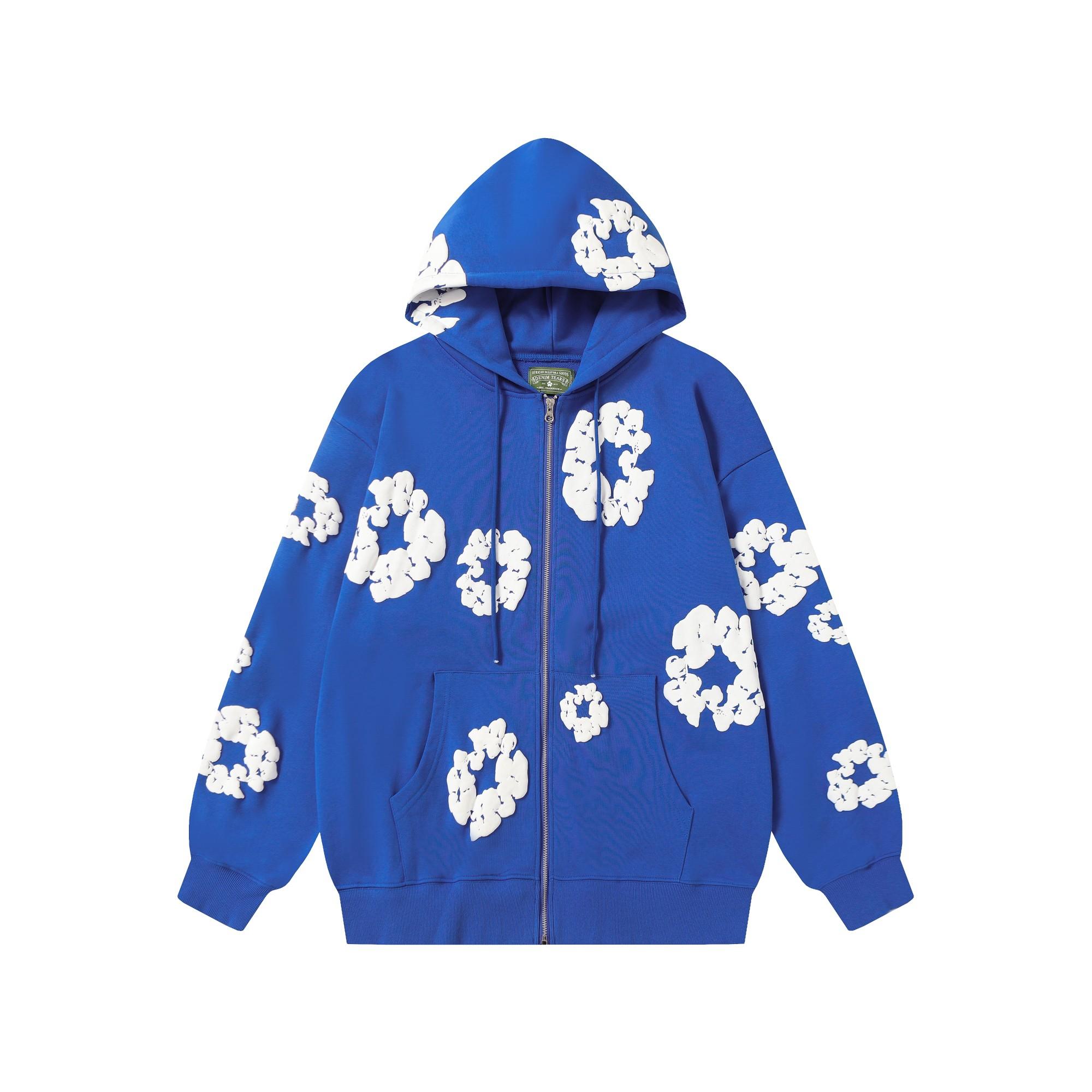 Denim Tears Cotton Wreath Zip Hoodie  - DopestKickz